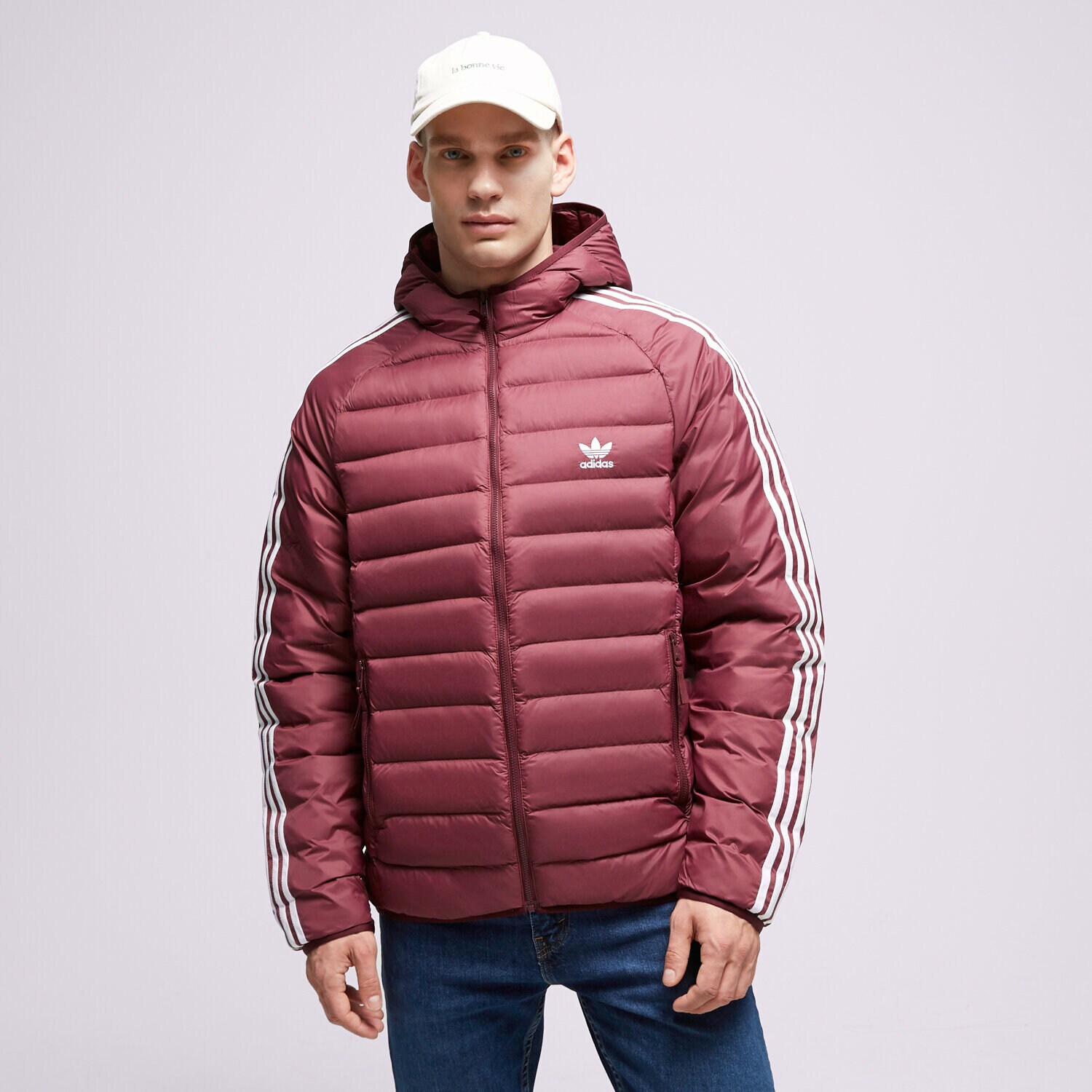 Moška zimska jakna ADIDAS JAKNA PUHASTA PAD HOODED PUFF IL2567 bordo