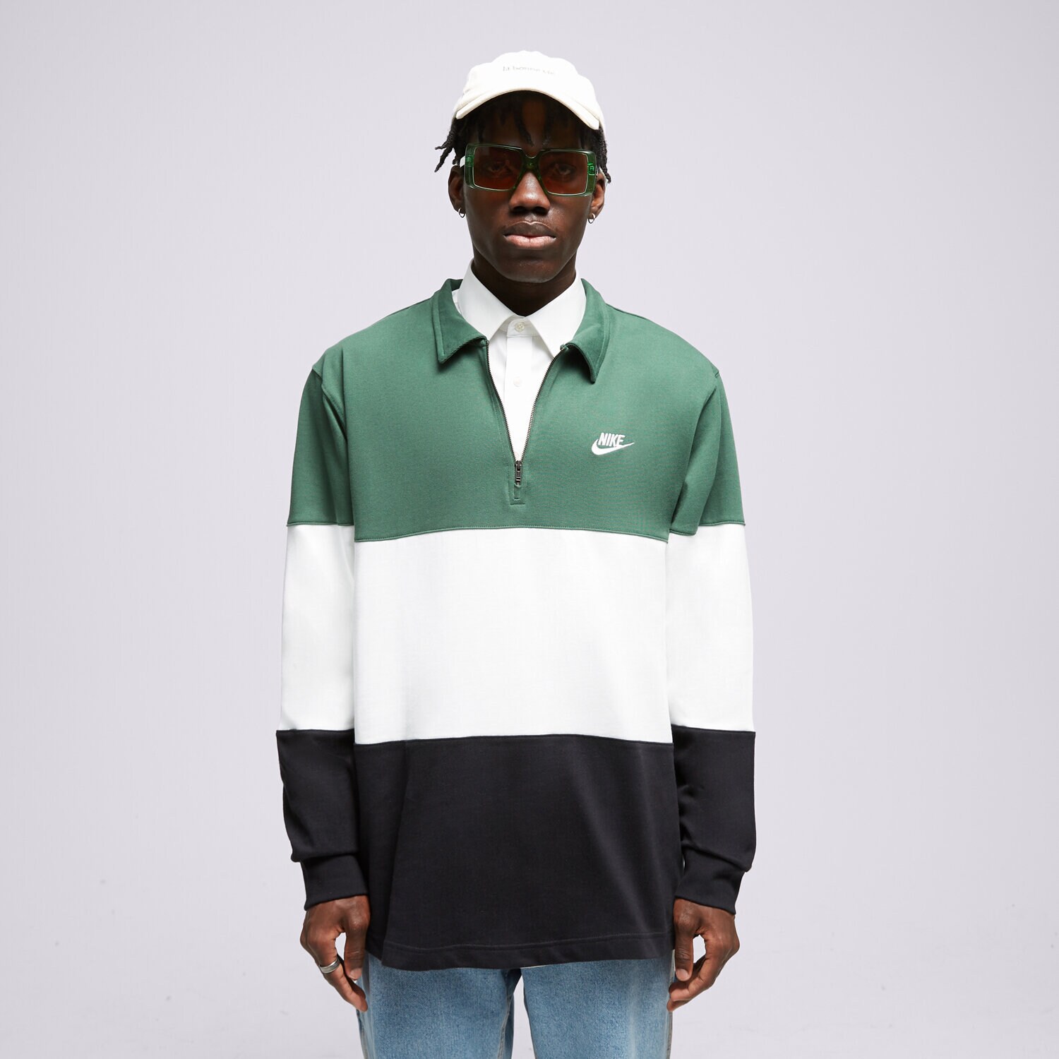 Moška majica s kratkimi rokavi NIKE T-SHIRT M NK CLUB+ KNIT LS MAJICA CB FB7797-323 pisana