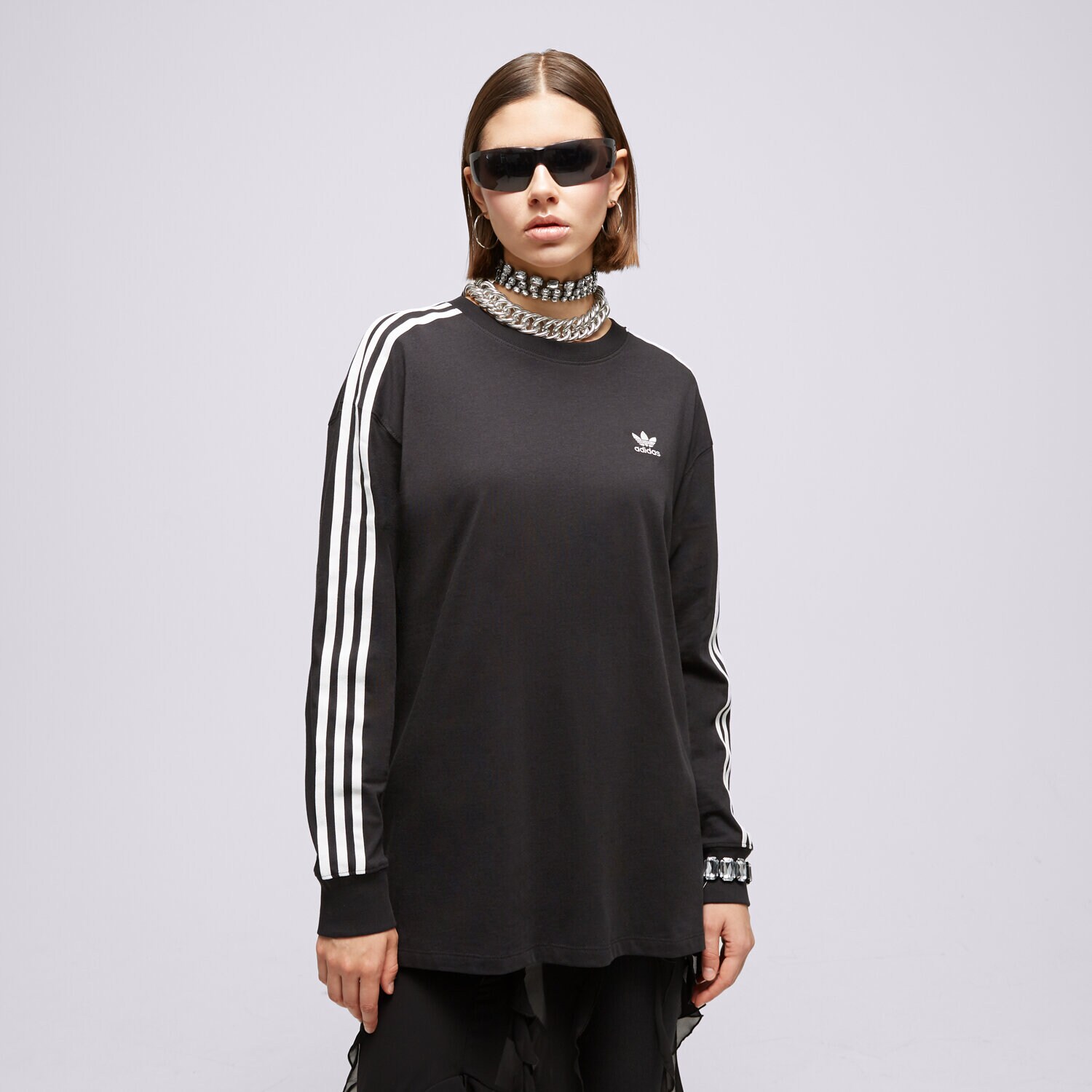 Ženska majica s kratkimi rokavi ADIDAS T-SHIRT 3S OS LS IK4053 črna