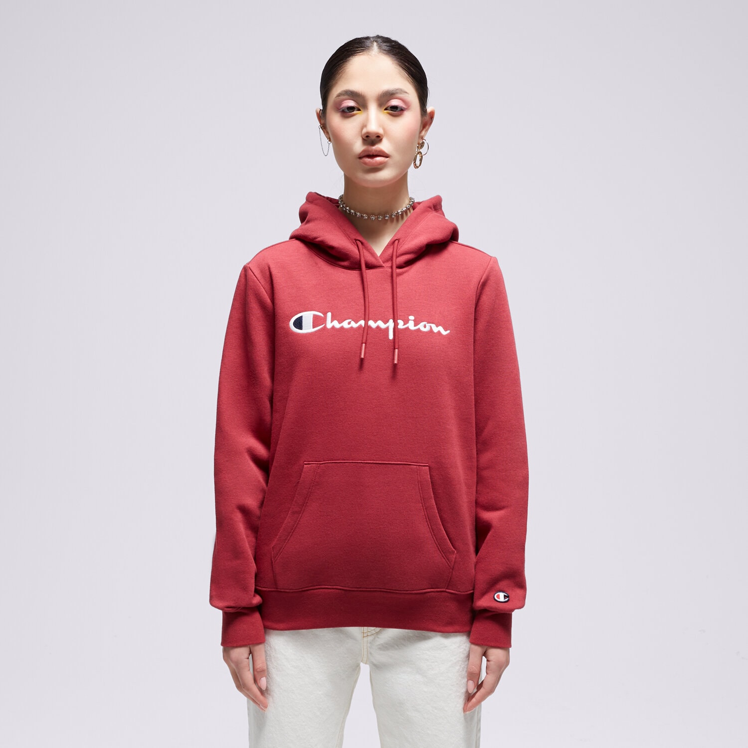 Ženski pulover CHAMPION JOPICA S KAPUCO HOODED SWEATSHIRT 116579RS508 bordo