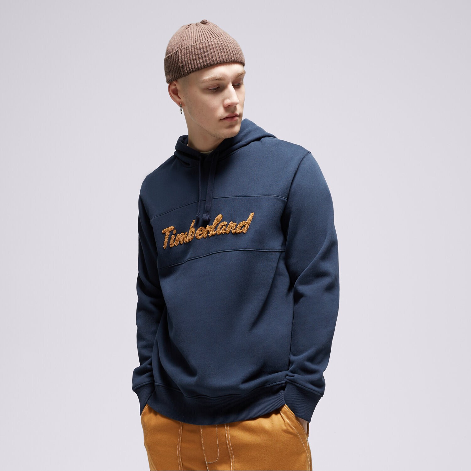 Moški pulover TIMBERLAND JOPICA S KAPUCO LS CURSIVE HOODIE TB0A6FKM4331 mornarsko modra