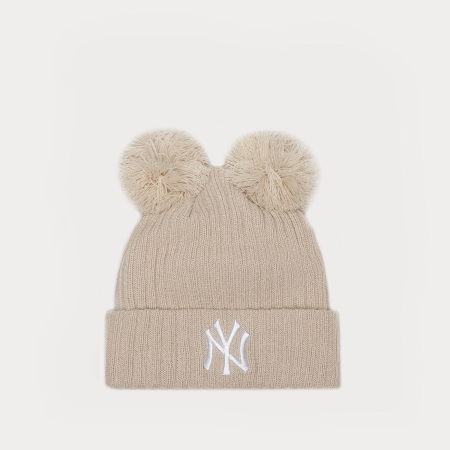 Ženska zimska kapa NEW ERA KAPA WMNS DOUBLE POM BEANIE NYY NEW YORK YANKEES 60364292 bež