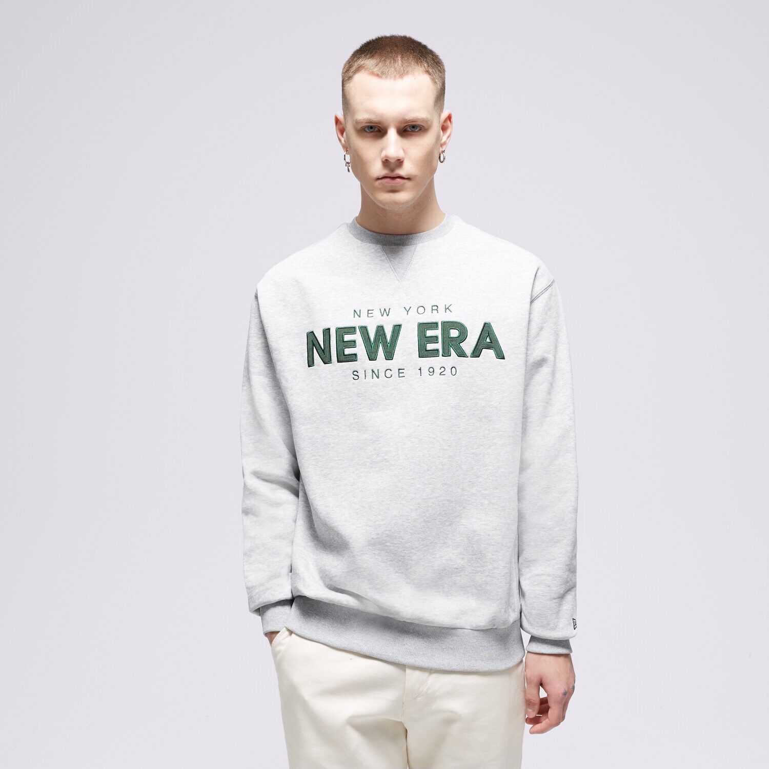 Moški pulover NEW ERA JOPICA NE WORDMARK CREW NECK 60424401 siva