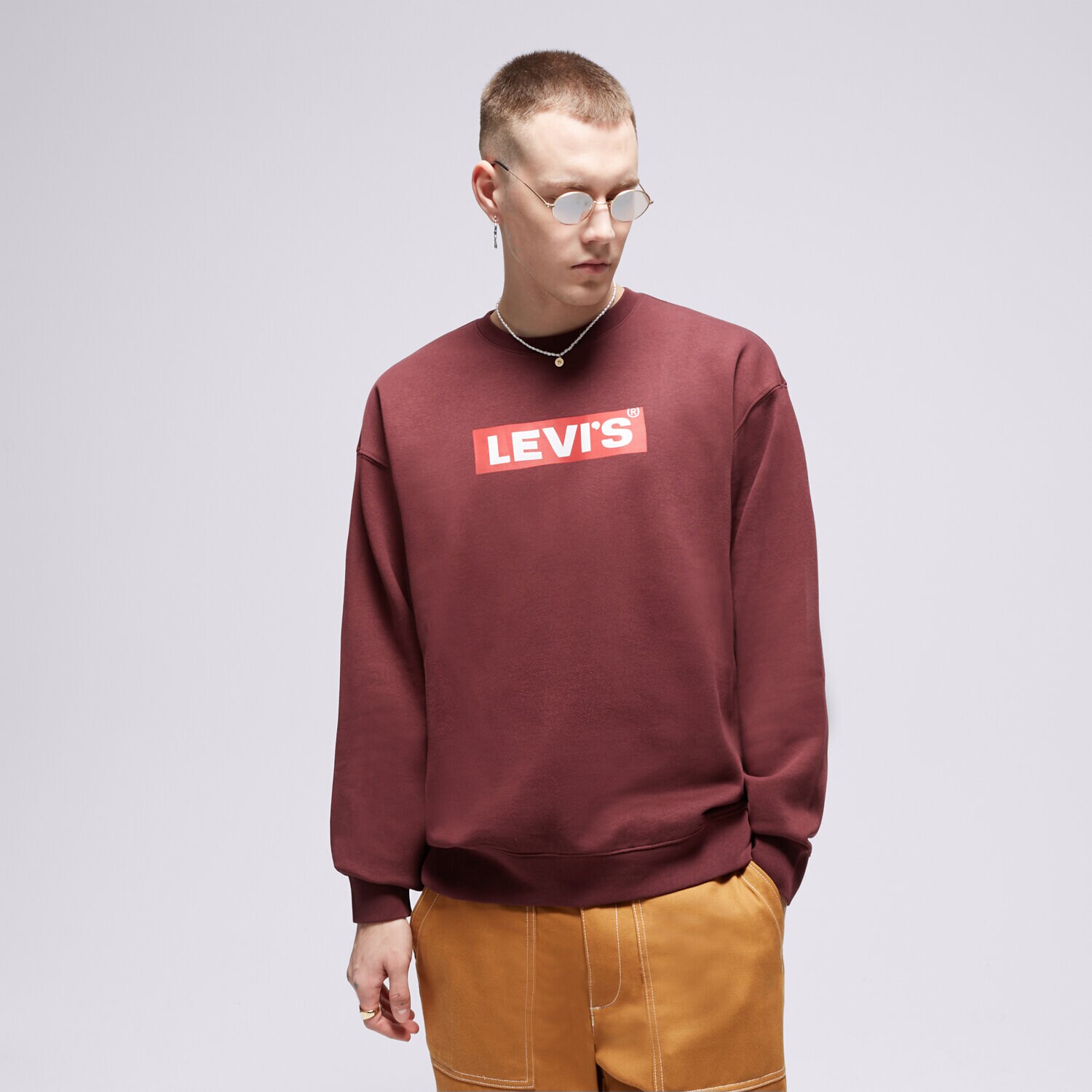 Moški pulover LEVI'S JOPICA RELAXD GRAPHIC CREW 38712-0209 bordo
