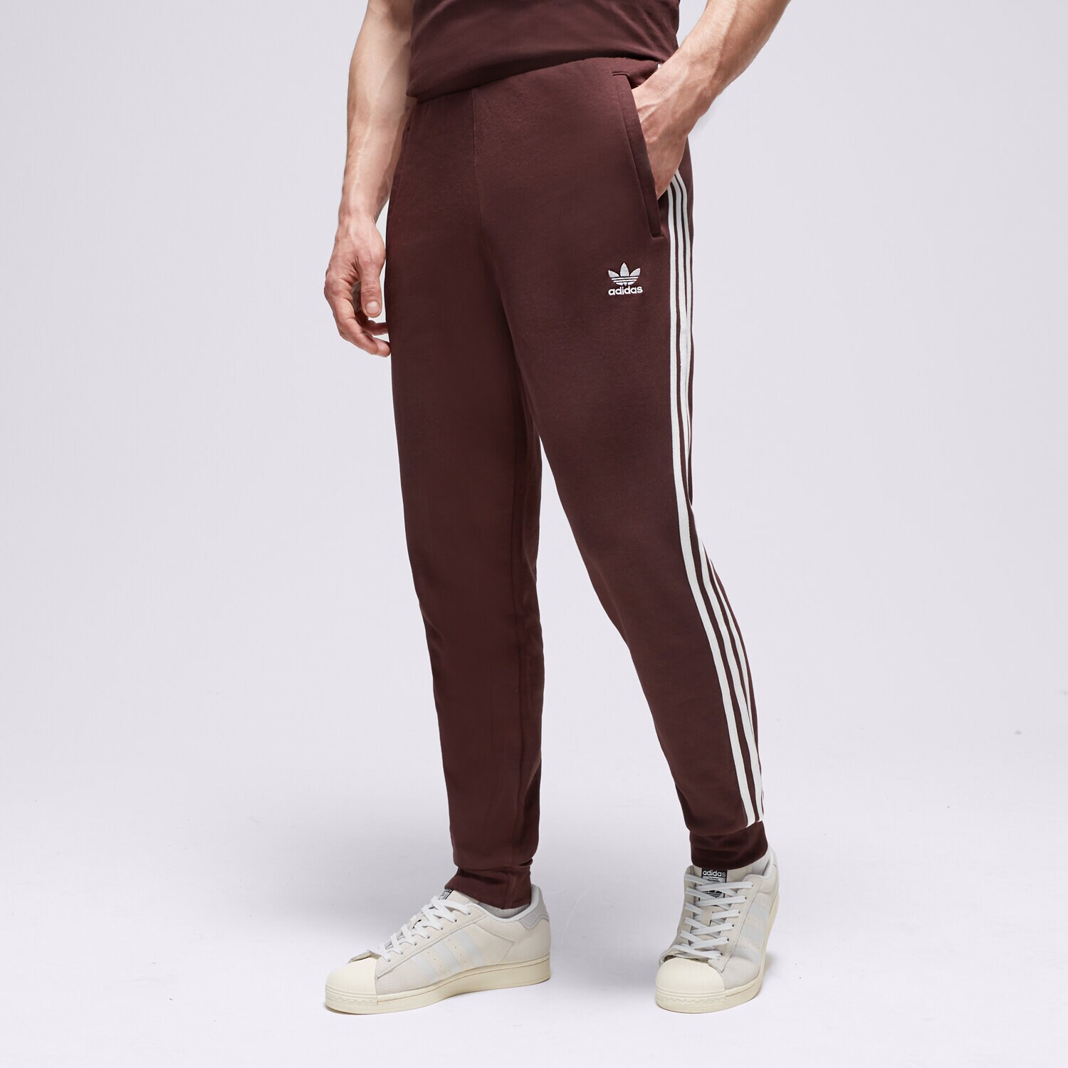 Moški hlače ADIDAS HLAČE 3-STRIPES PANT IM2109 rjava