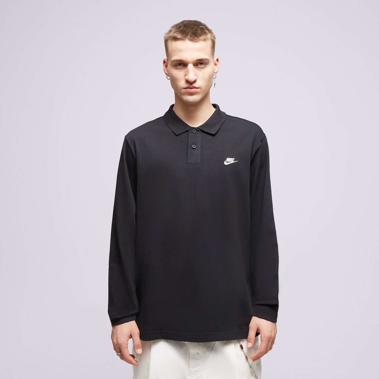 Moška majica s kratkimi rokavi NIKE POLO M NK CLUB KNIT LS POLO FQ3417-010 črna
