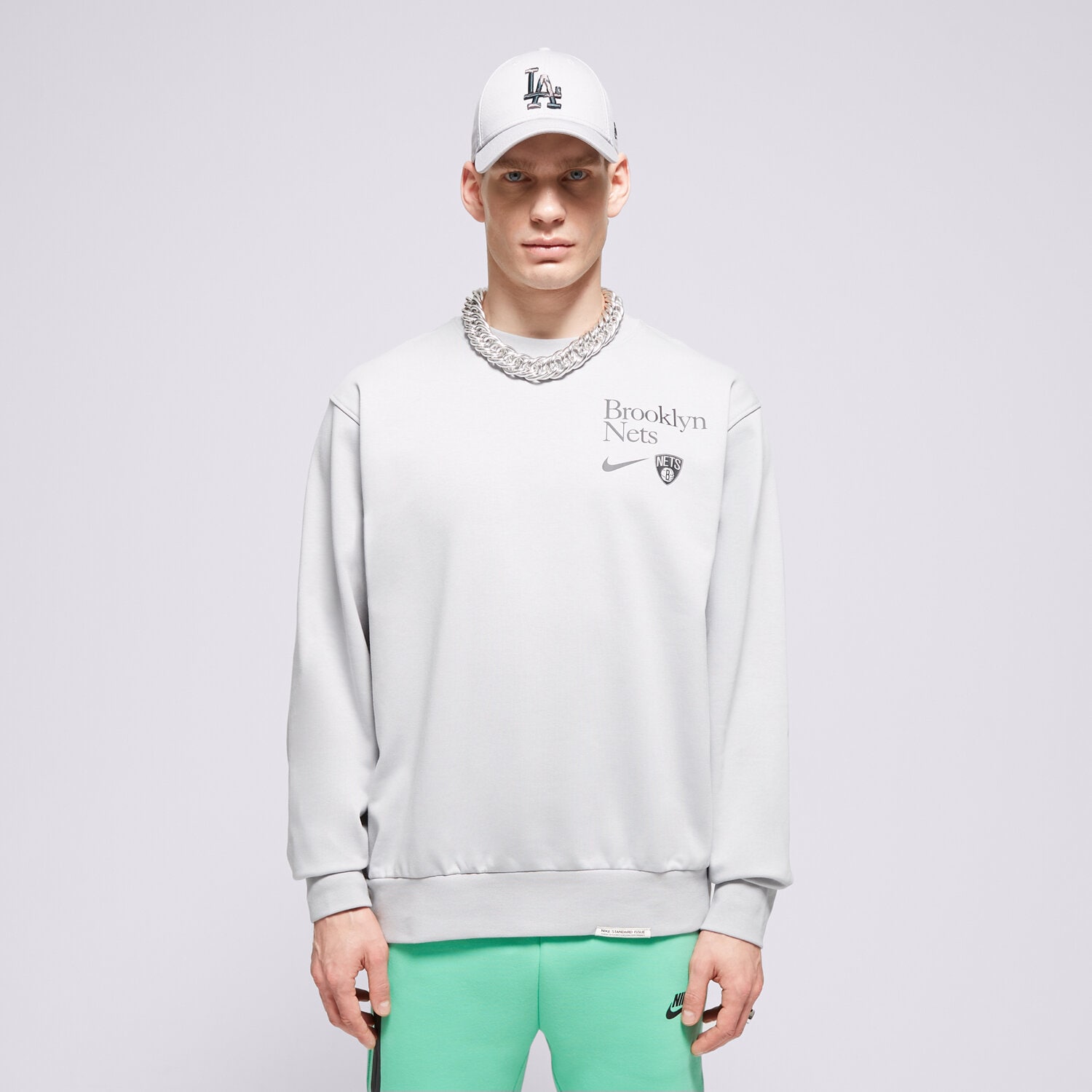Moški pulover NIKE JOPICA BKN MNK DF STD ISS CRW CTS GX NBA FD8645-007 siva