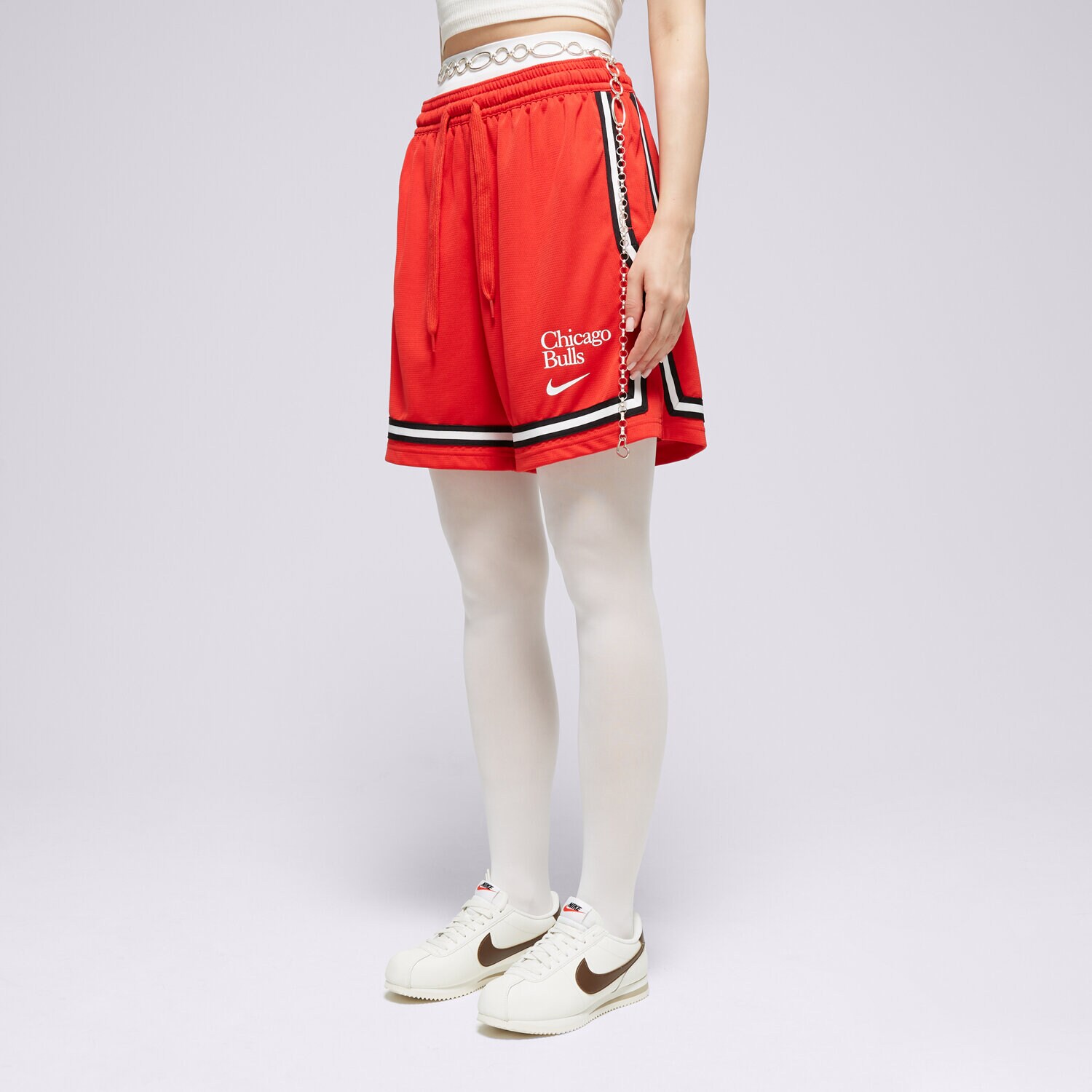 Ženske kratke hlače NIKE KRATKE HLAČE CHI WNK DF FLY CRSSOVR SHR GX NBA FD8956-657 rdeča