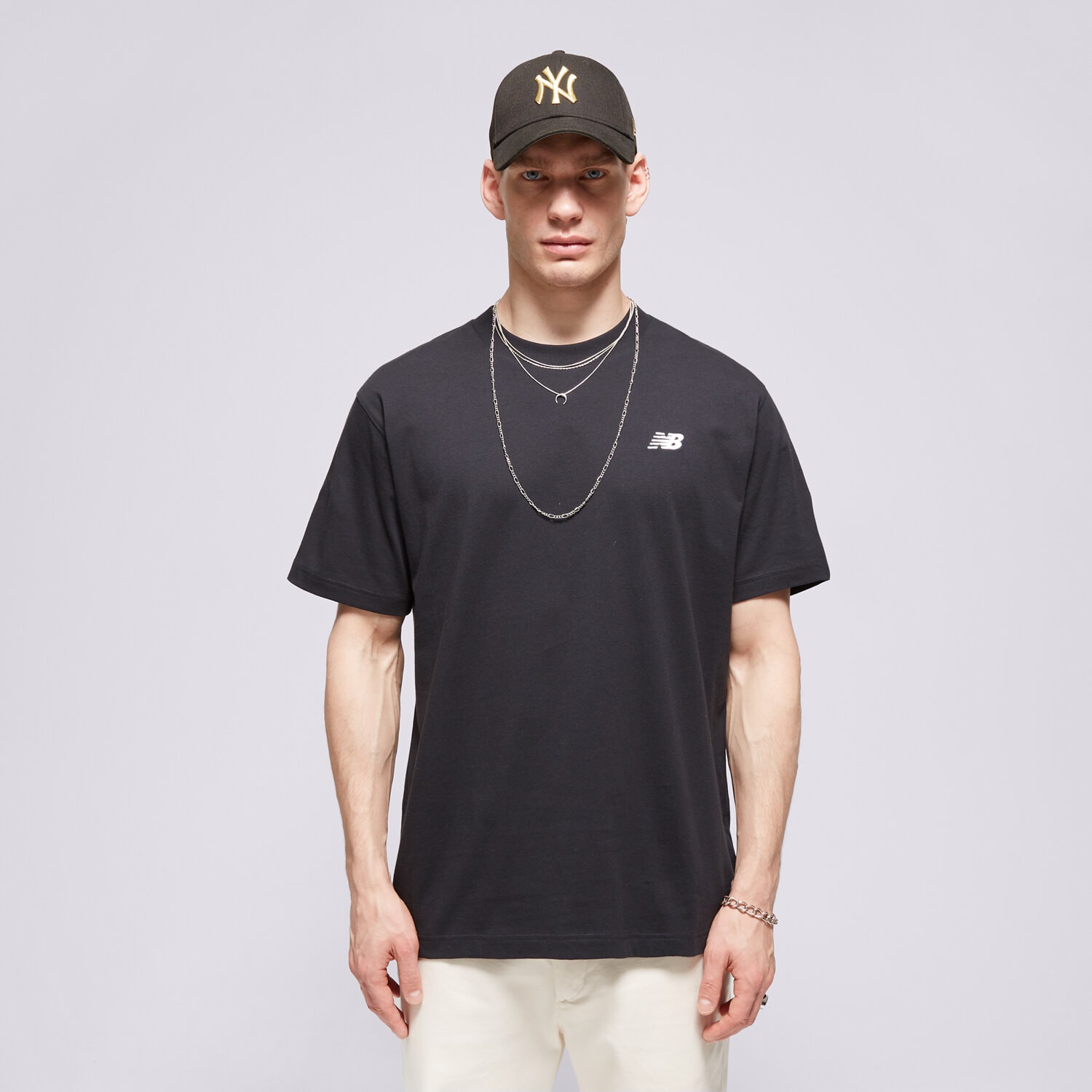 Moška majica s kratkimi rokavi NEW BALANCE T-SHIRT SMALL LOGO MT41509BK črna