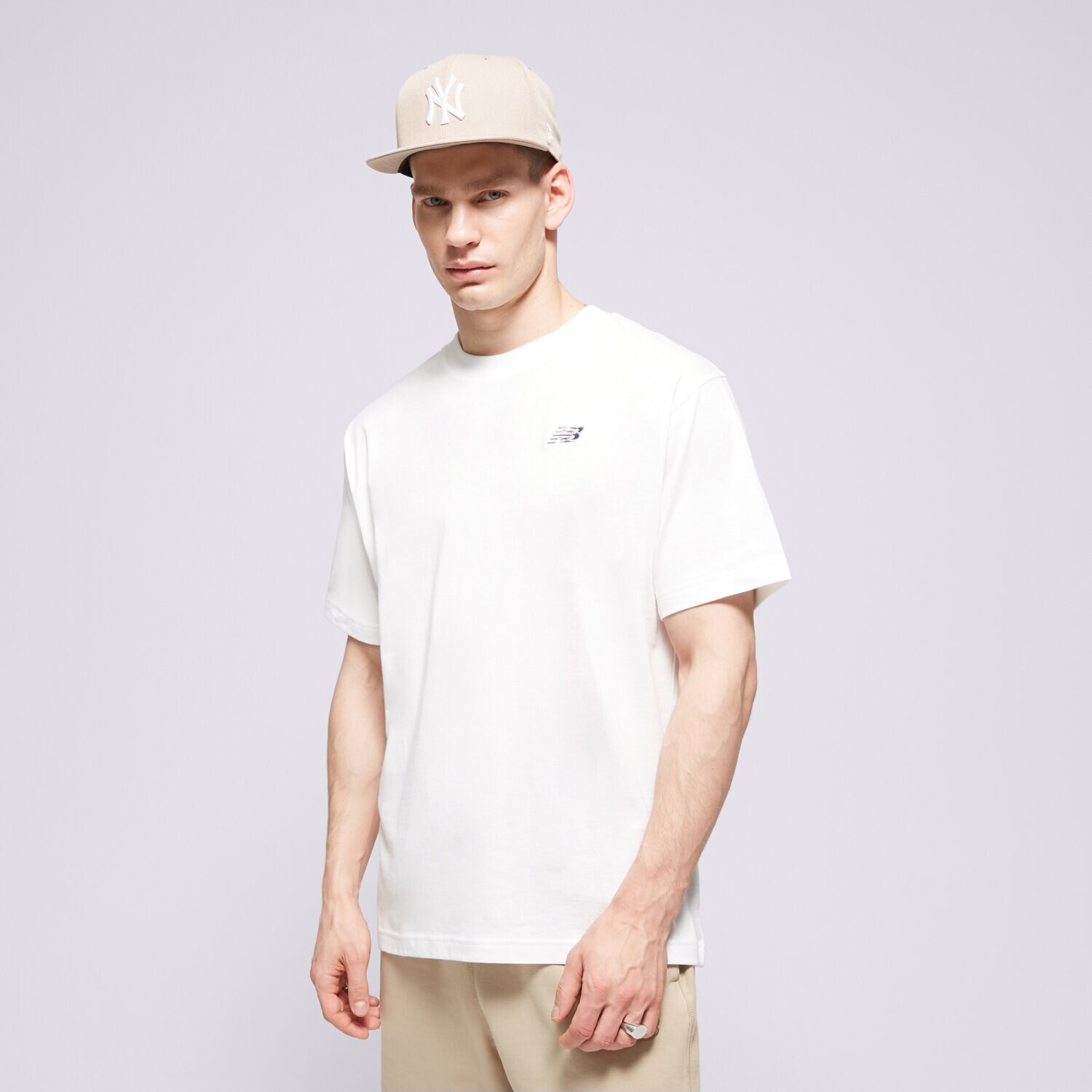 Moška majica s kratkimi rokavi NEW BALANCE T-SHIRT SMALL LOGO MT41509WT bela