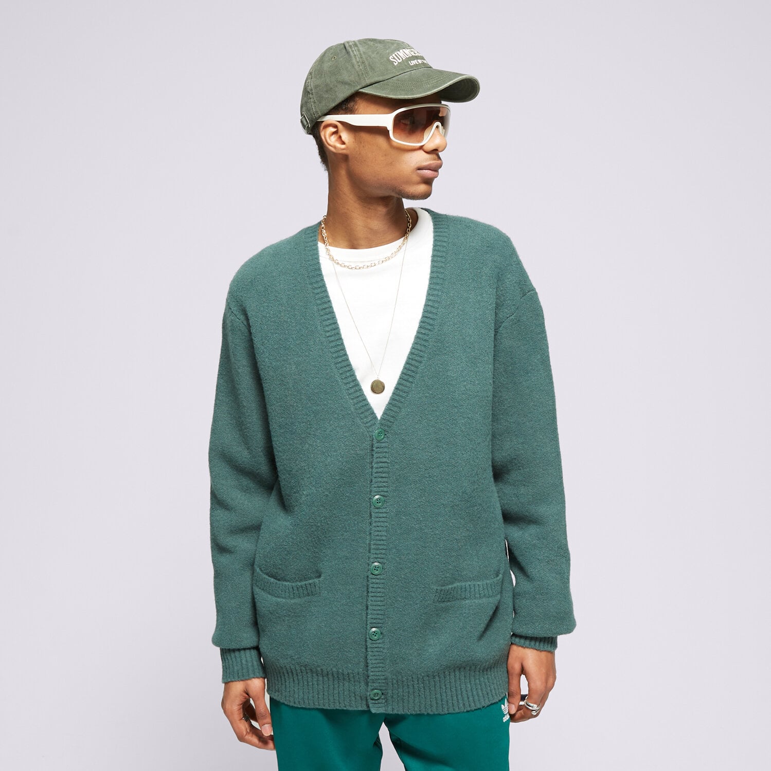 Moški pulover VANS PULOVER HAVENWOOD CARDIGAN BISTRO VN000G6MBDX1 zelena
