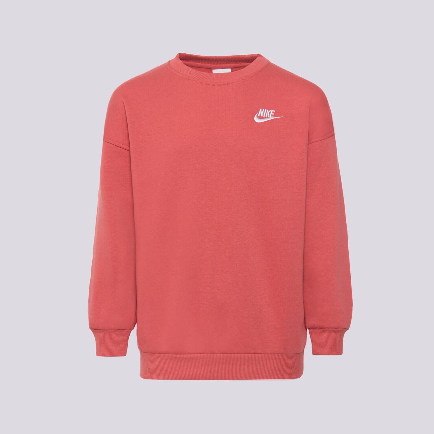 Otroški pulover NIKE JOPICA G NSW CLUB FLC OVRSZD CREW LBR G FD2923-655 koralna