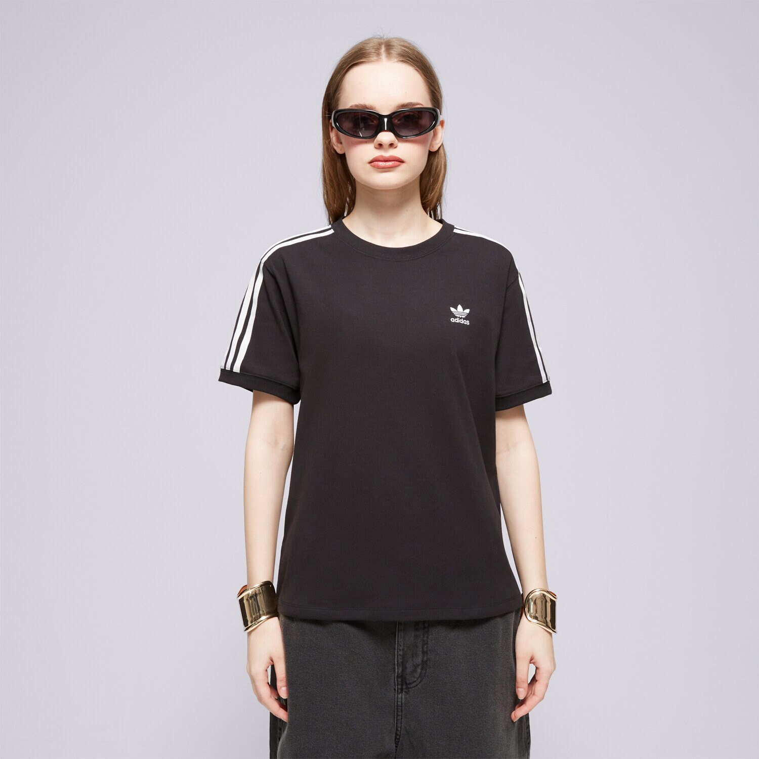Ženska majica s kratkimi rokavi ADIDAS T-SHIRT 3 STRIPE TEE IU2420 črna
