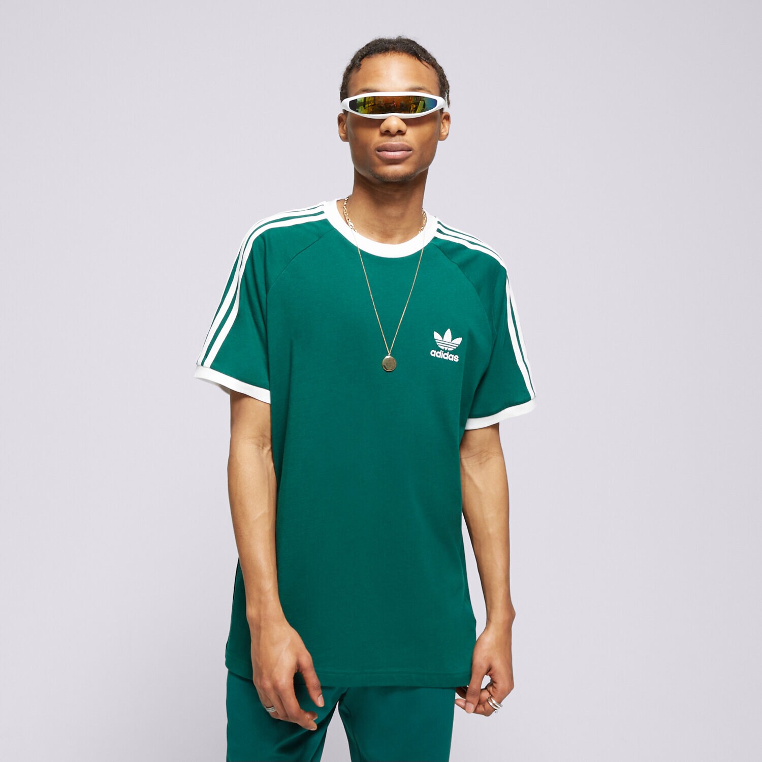Moška majica s kratkimi rokavi ADIDAS T-SHIRT 3-STRIPES TEE IM9387 zelena