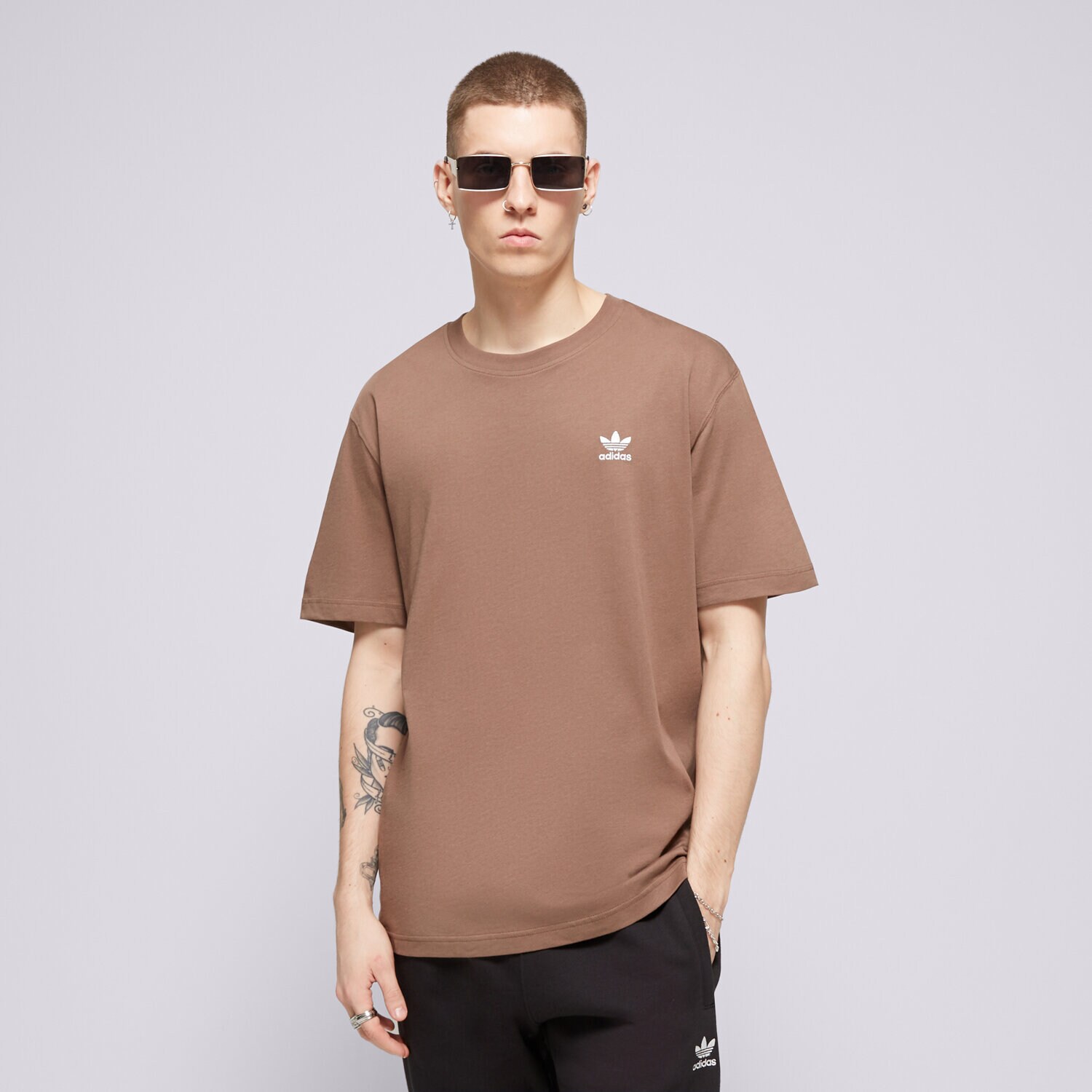 Moška majica s kratkimi rokavi ADIDAS T-SHIRT ESSENTIAL TEE IR9688 rjava