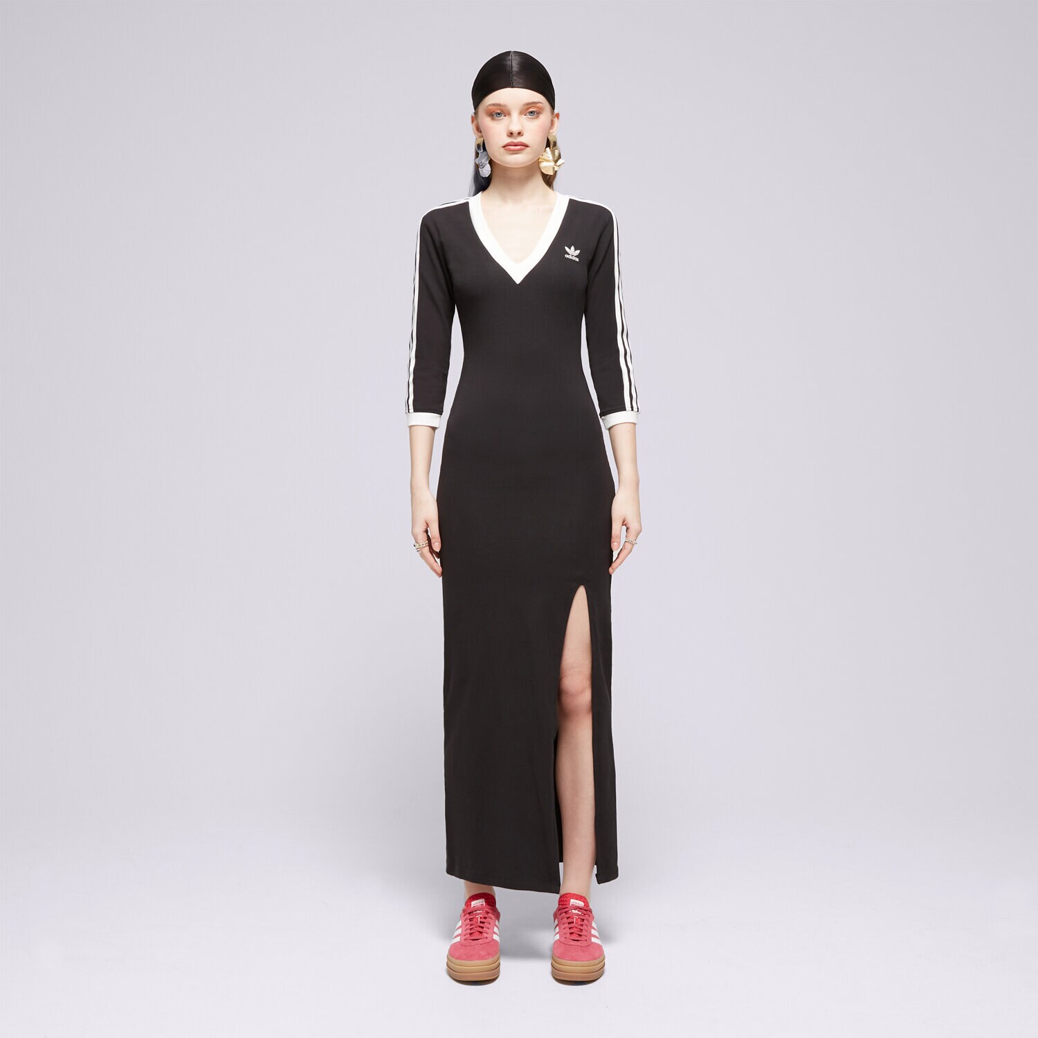 Ženska obleka ADIDAS OBLEKA MAXI TRENIRKAS V IK0439 črna
