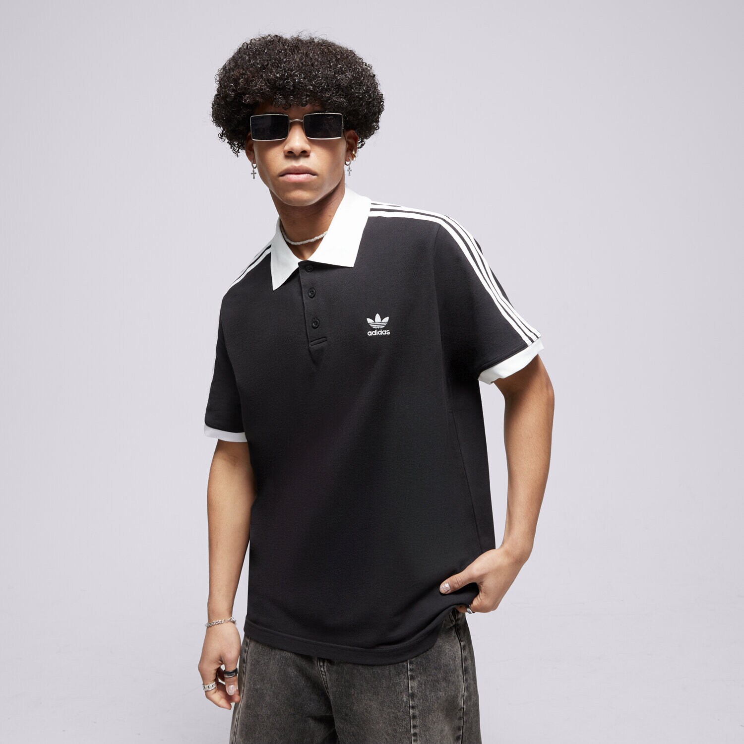 Moška majica s kratkimi rokavi ADIDAS POLO 3-STRIPE POLO IL2501 črna
