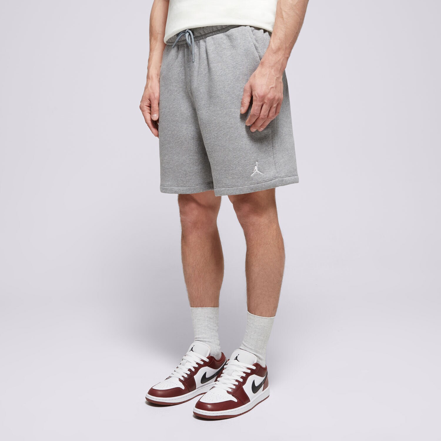 Moški kratke hlače KRATKE HLAČE M JORDAN ESS FLC SHORT  FJ7782-091 siva