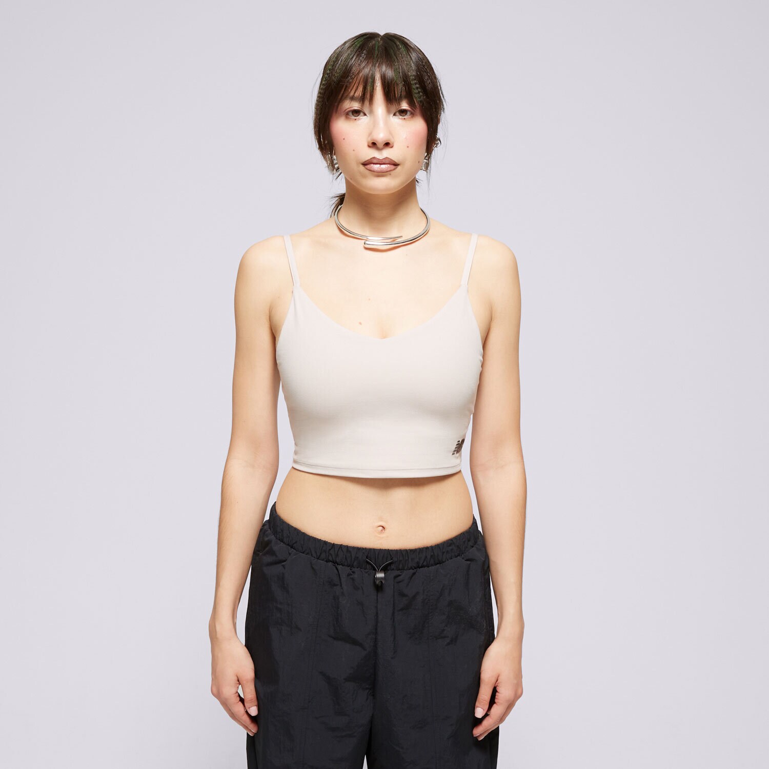 Ženska majica s kratkimi rokavi NEW BALANCE MAJICA LINEAR HERITAGE SOFT BRA WB41030MNK siva