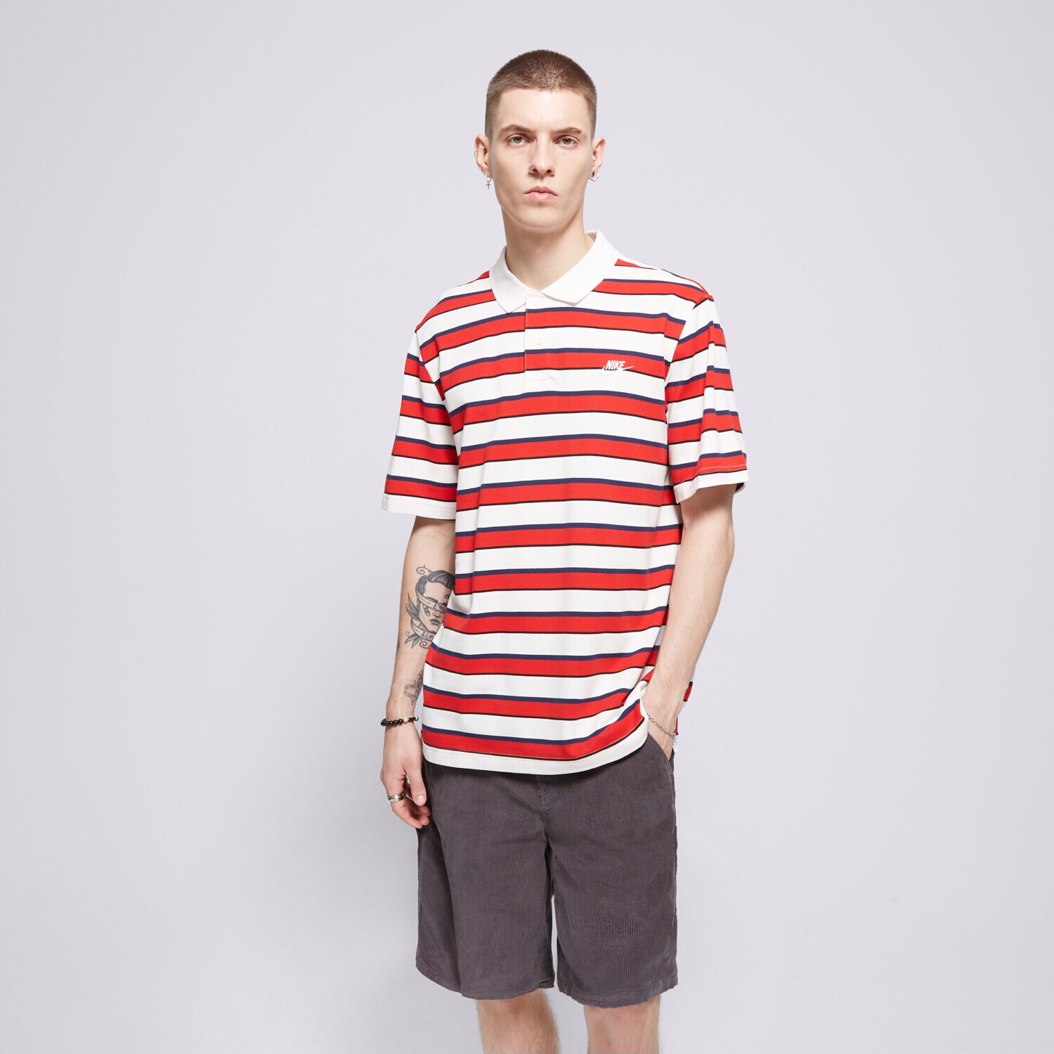 Moška majica s kratkimi rokavi NIKE POLO M NK CLUB STRIPE POLO FN3896-133 pisana