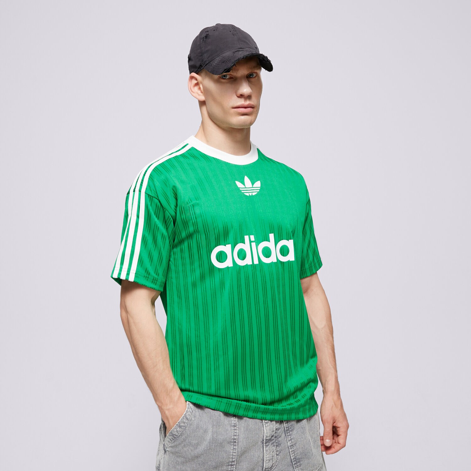 Moška majica s kratkimi rokavi ADIDAS T-SHIRT ADICOLOR POLY T IM9457 zelena