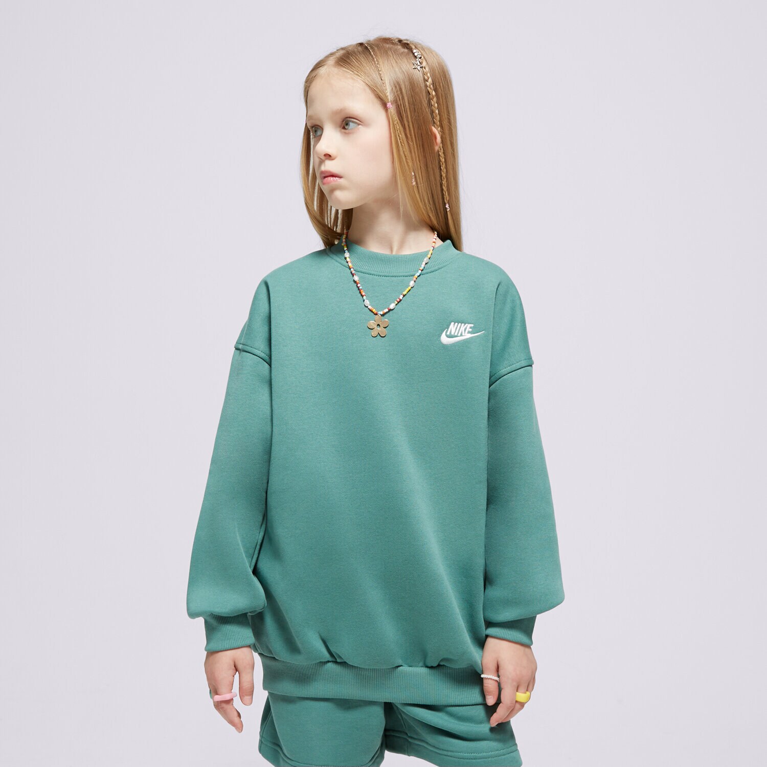 Otroški pulover NIKE JOPICA SPORTSWEAR CLUB FLEECE GIRL FD2923-361 zelena