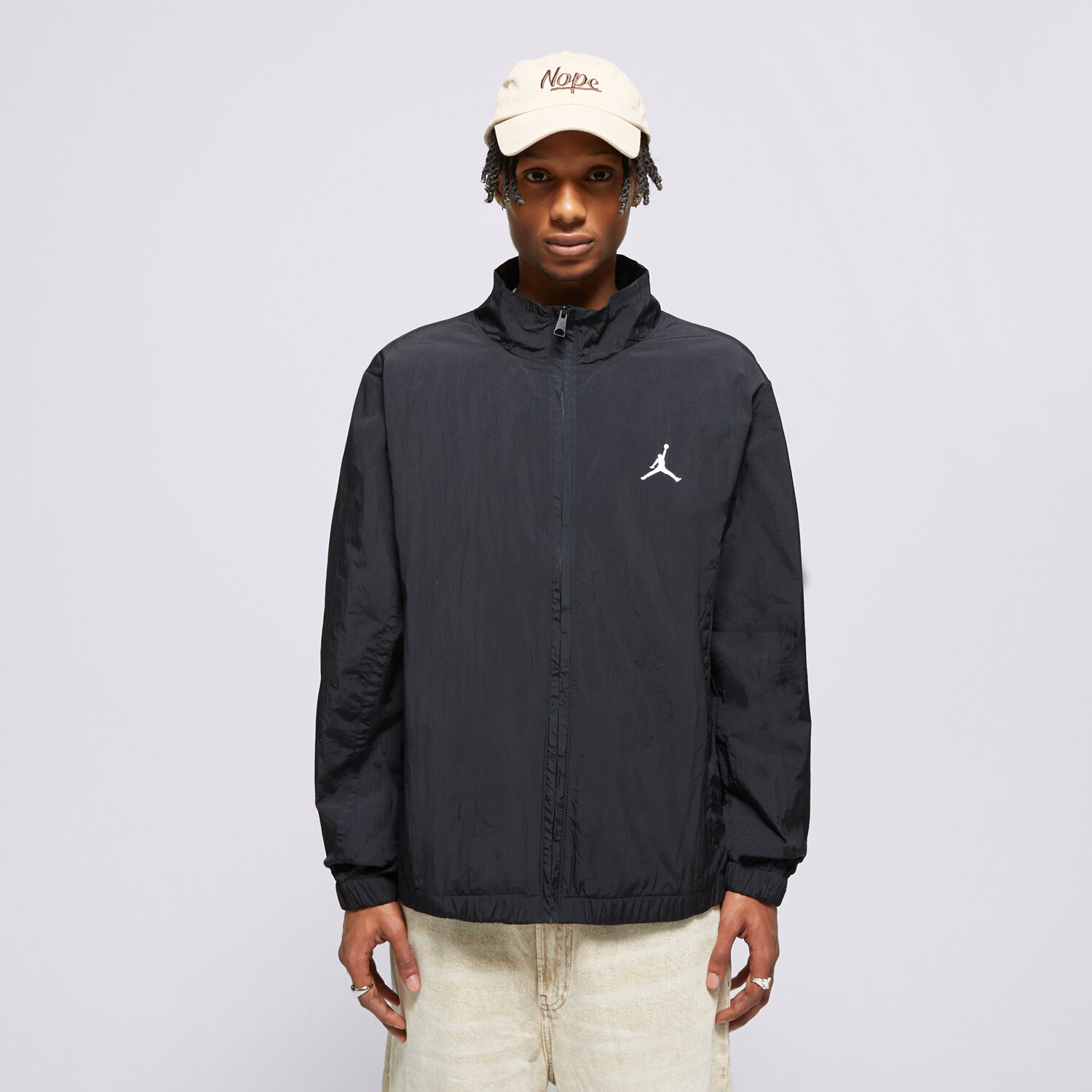 Moška jakna za prehodni čas JORDAN JAKNA M J ESS HBR WOVEN JKT FN4537-010 črna