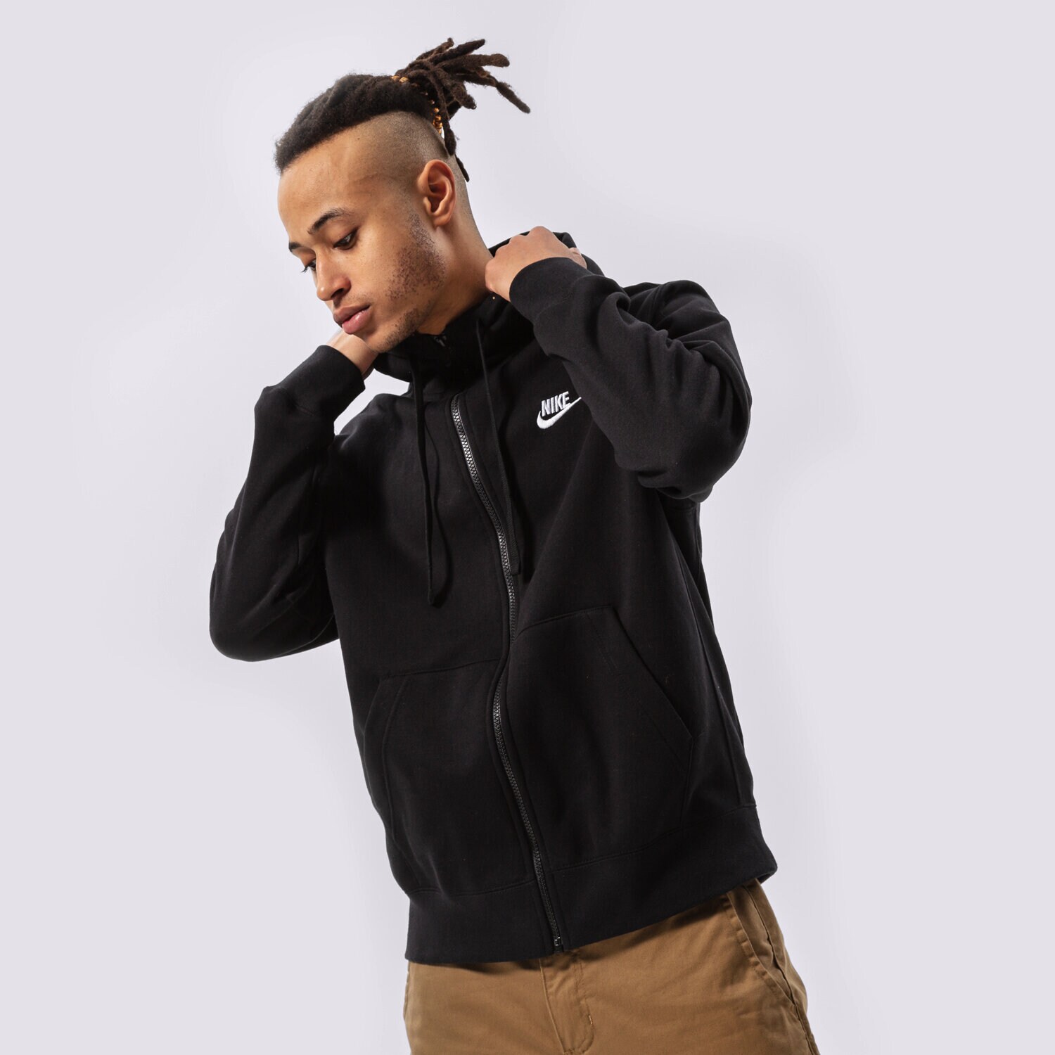 Moški pulover NIKE JOPICA RAZPENJANA SPORTSWEAR CLUB FLEECE BV2645-010 črna