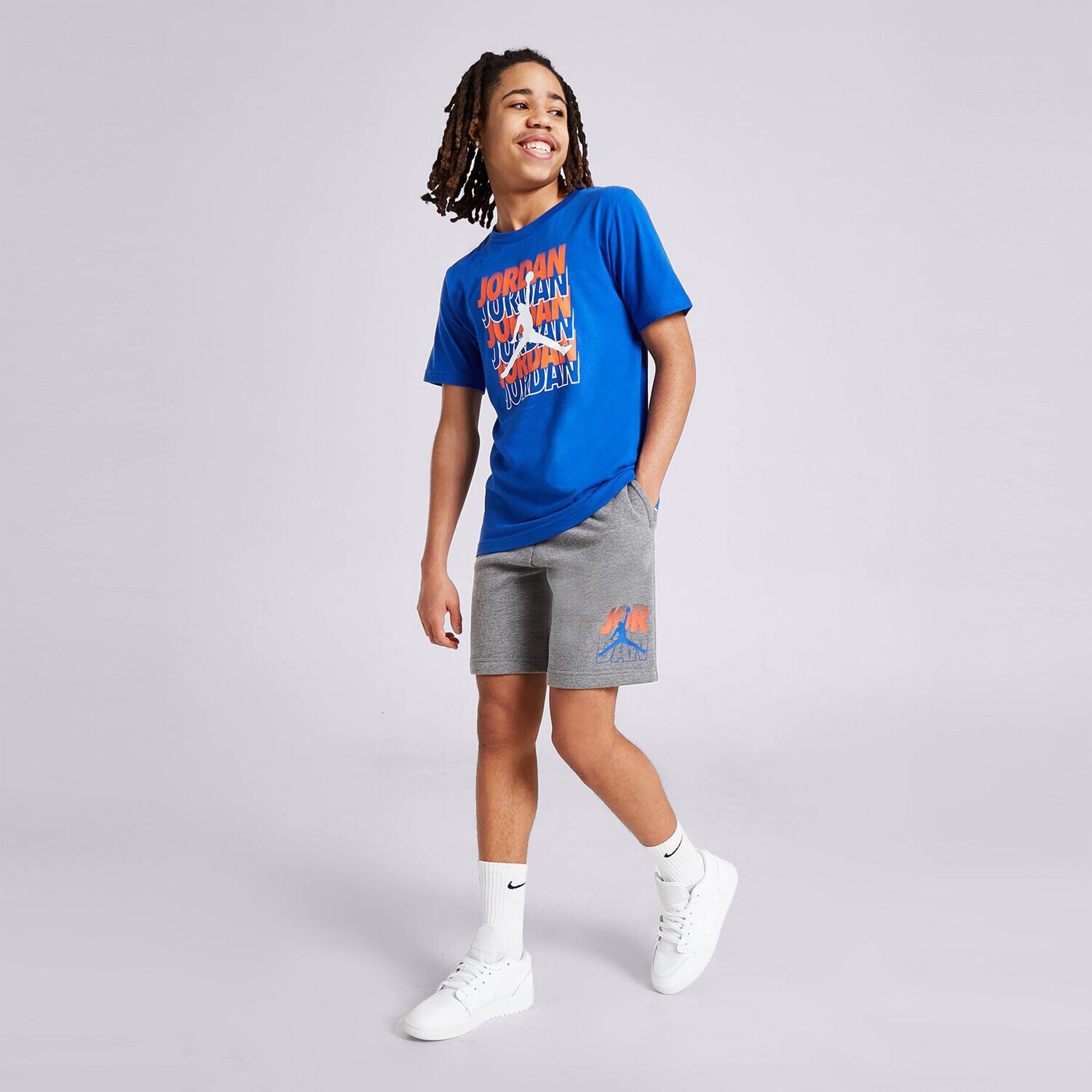Otroški kratke hlače in obleke JORDAN KRATKE HLAČE RPT FADE SHORT GRY 95C378-GEH črna