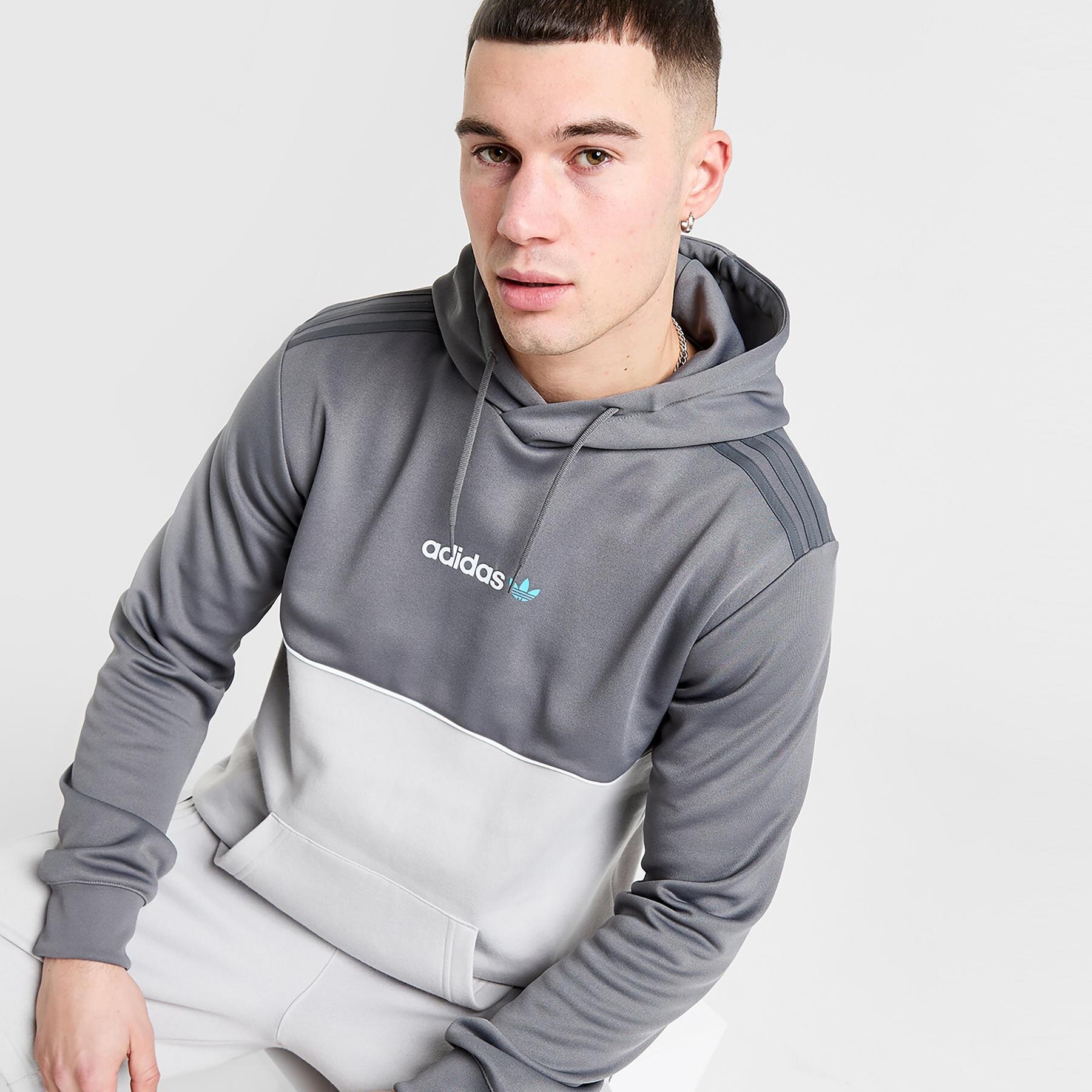 Moški pulover ADIDAS JOPICA S KAPUCO CM OH HD FABRIC MIX IW6424 siva
