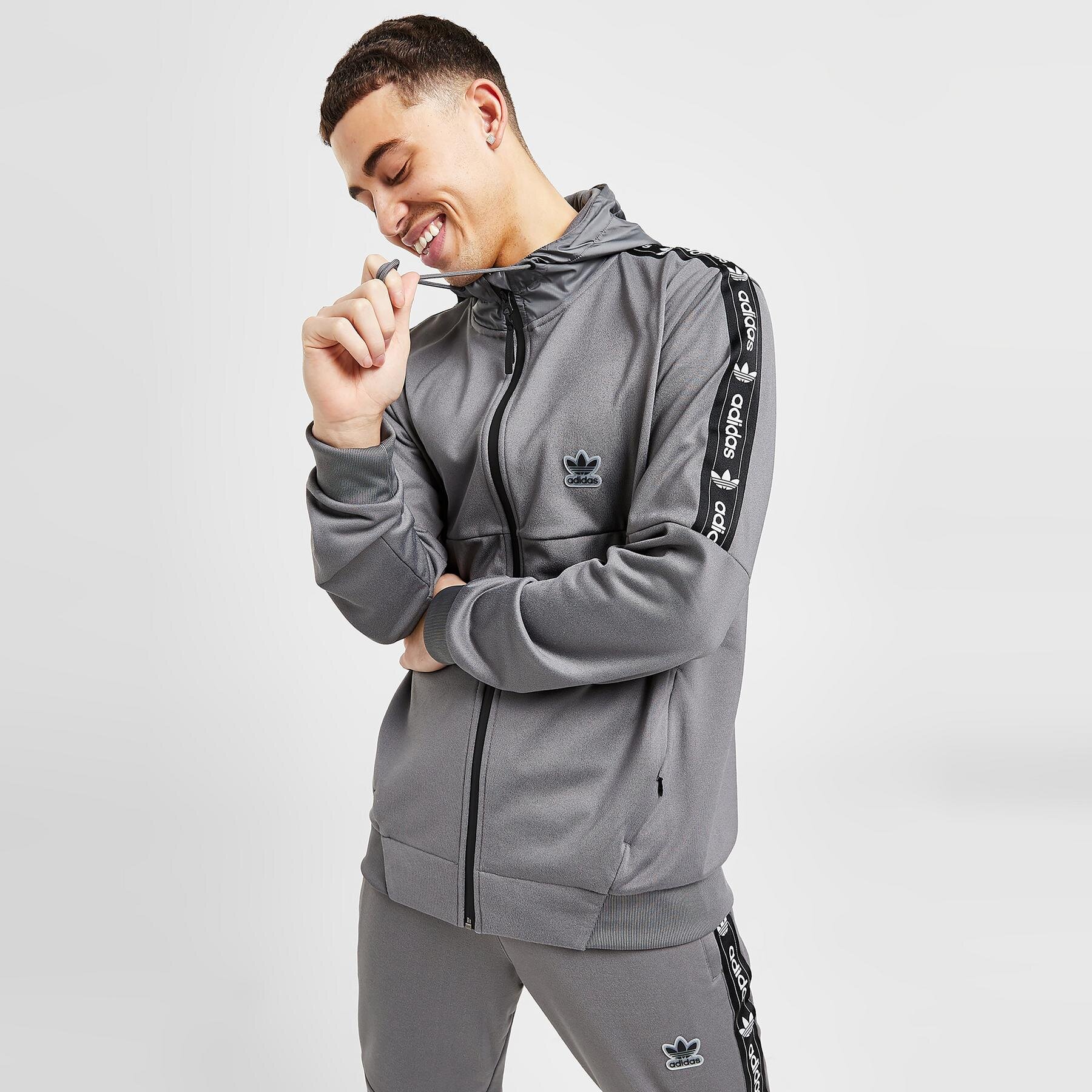 Moški pulover ADIDAS JOPICA EDGE FZ GREY 4 SWEATSHIRT HY1000 siva