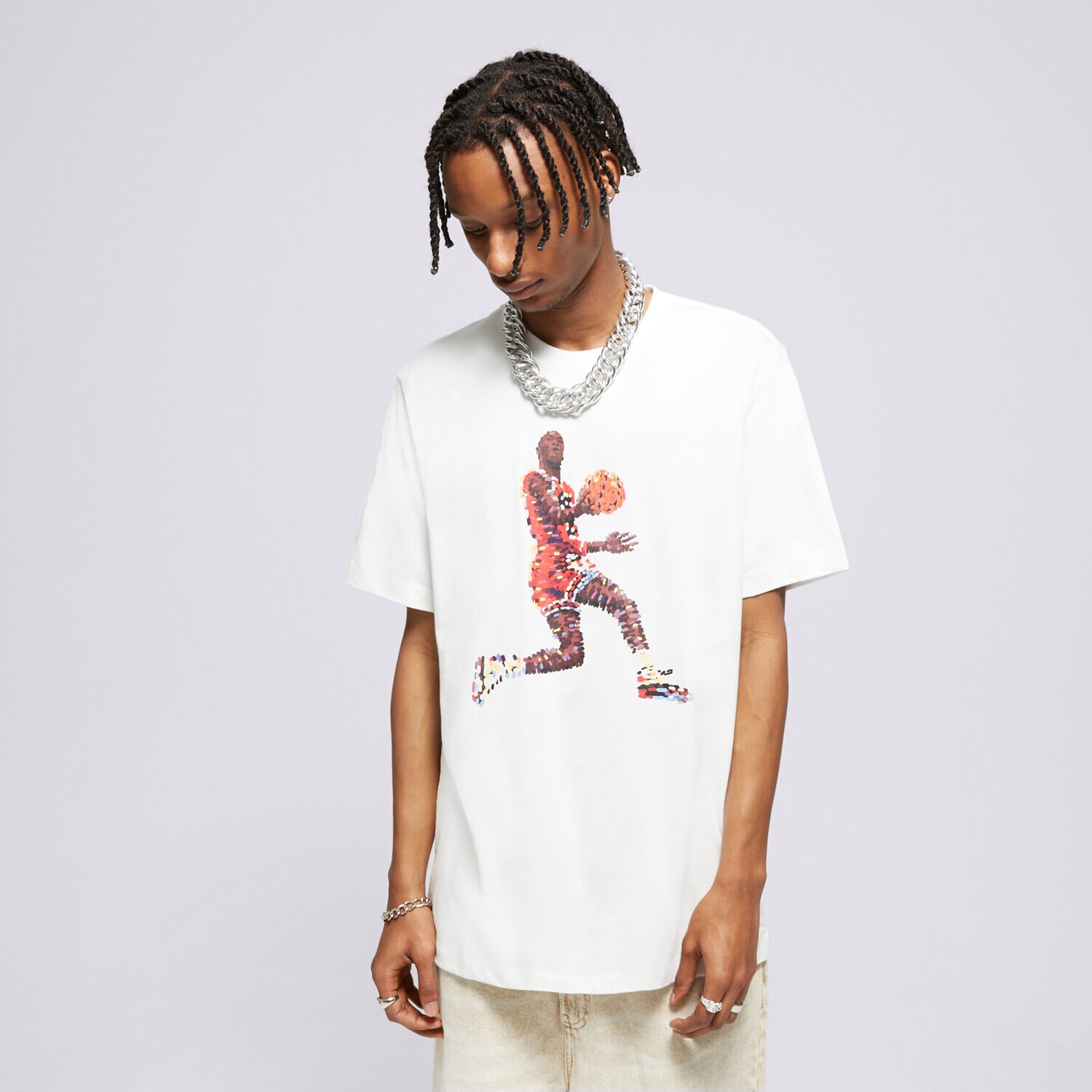 Moška majica s kratkimi rokavi JORDAN T-SHIRT M J FLT ESS GFX SS CREW FN6000-100 bela