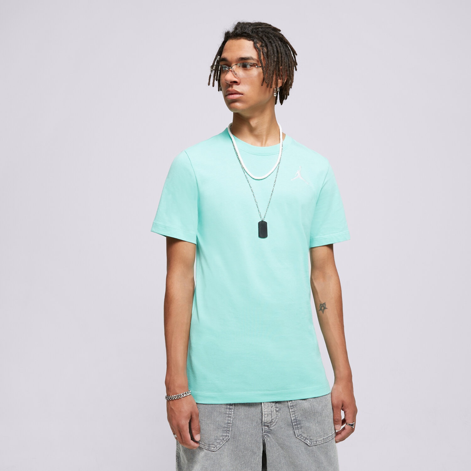 Moška majica s kratkimi rokavi JORDAN T-SHIRT JORDAN JUMPMAN DC7485-349 turkizna