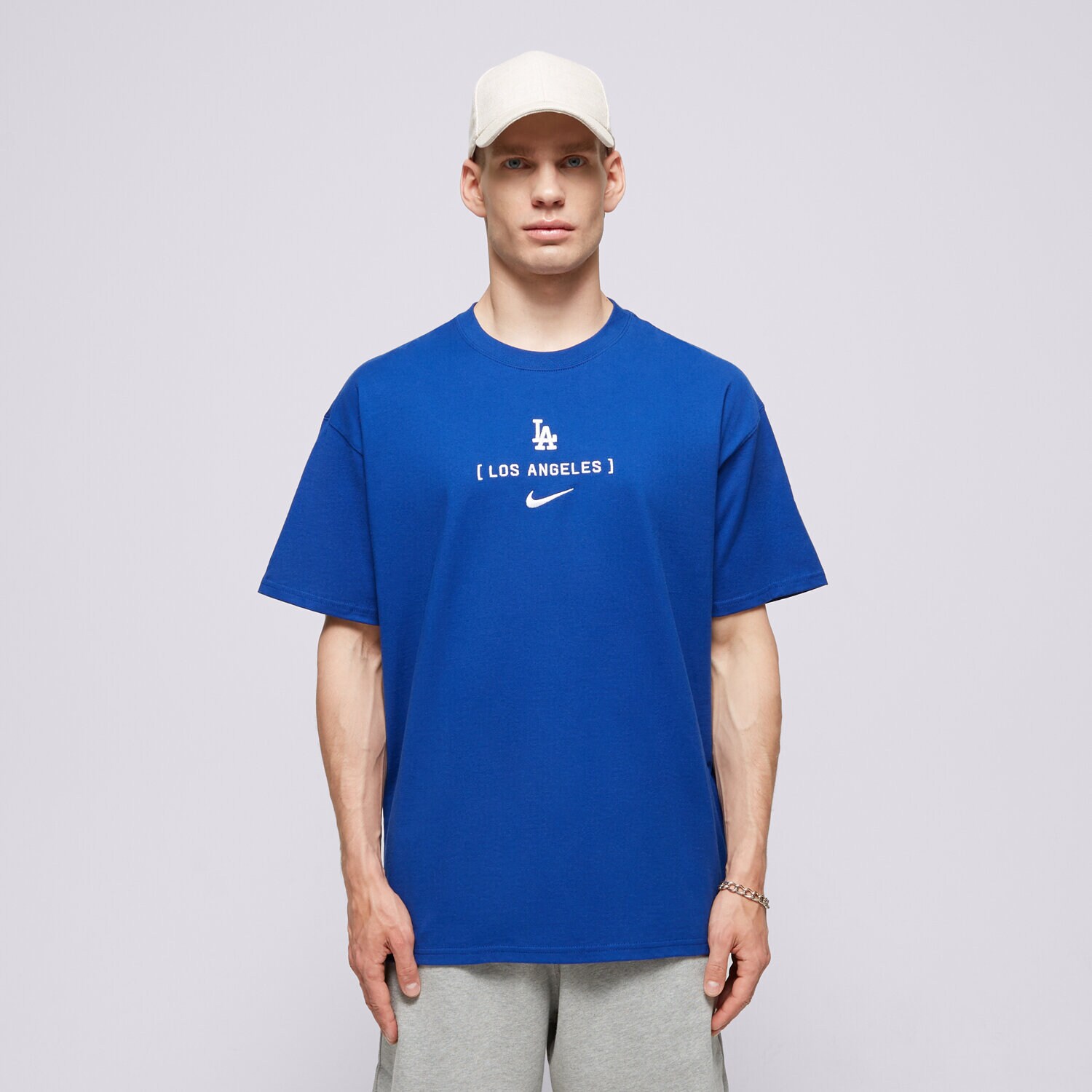 Moška majica s kratkimi rokavi NIKE T-SHIRT LOS ANGELES DODGERS MLB 01AY-4EW-LD-JNS modra