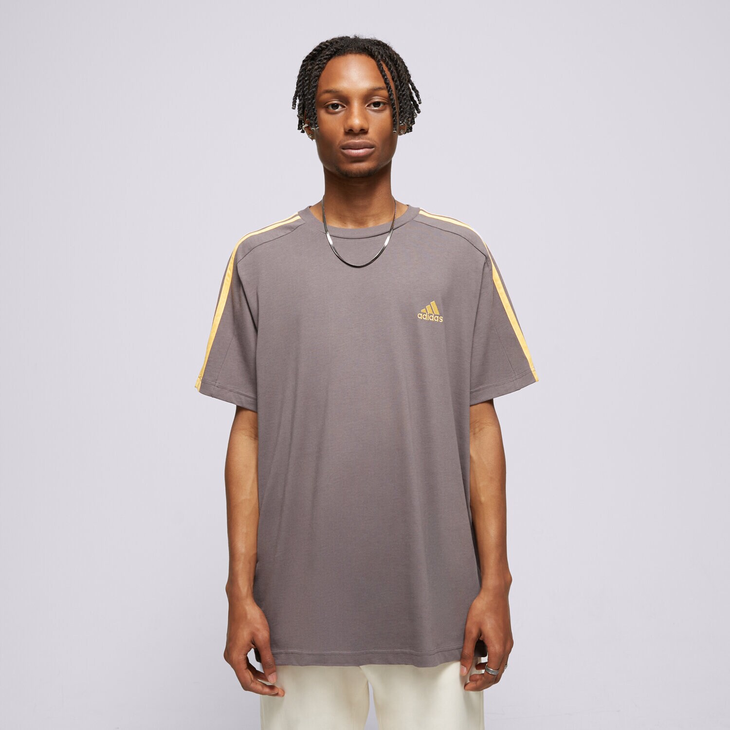 Moška majica s kratkimi rokavi ADIDAS T-SHIRT SS M 3S SJ T IS1334 rjava
