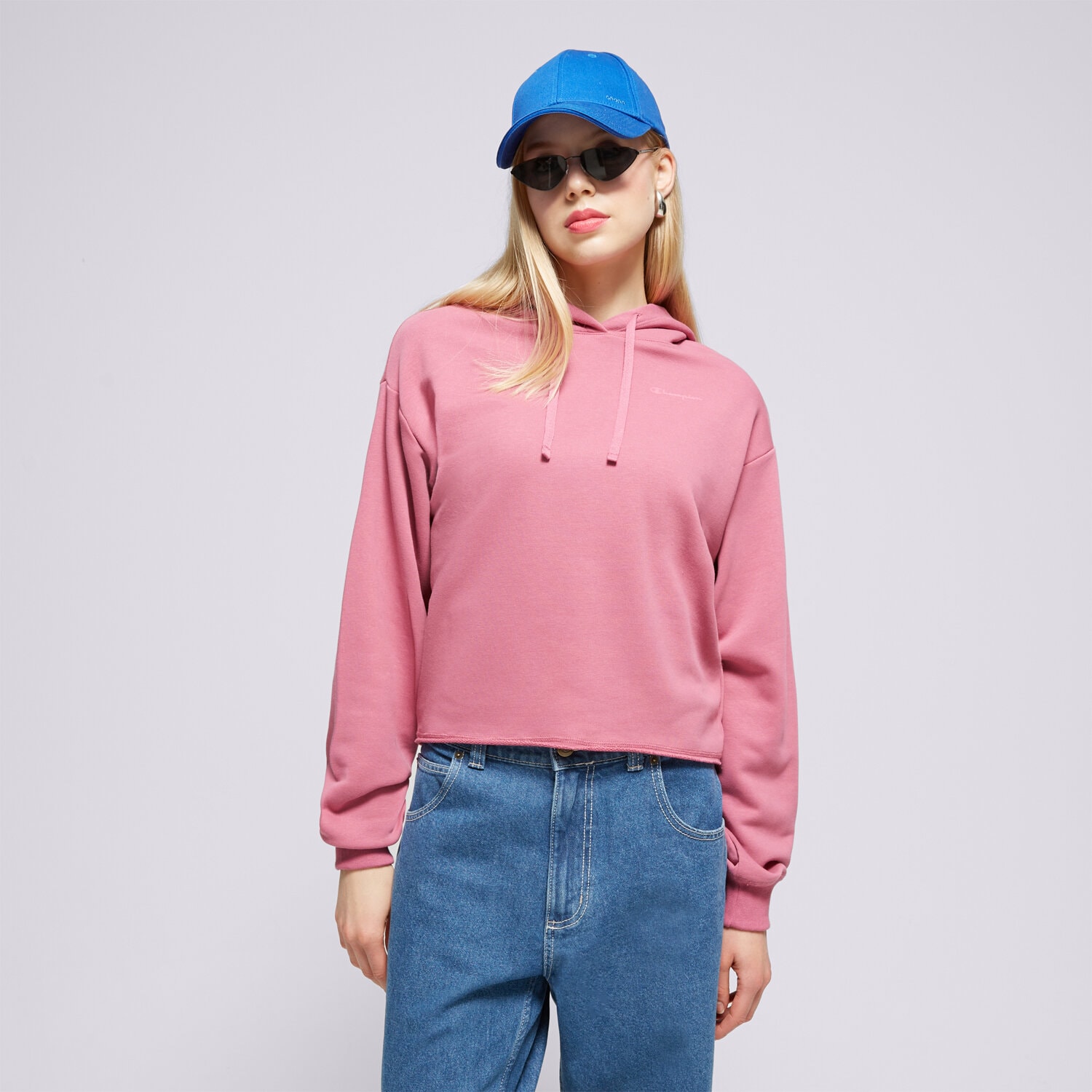 Ženski pulover CHAMPION JOPICA S KAPUCO   HOODED MINIMALIST RESORT 117240PS186 roza