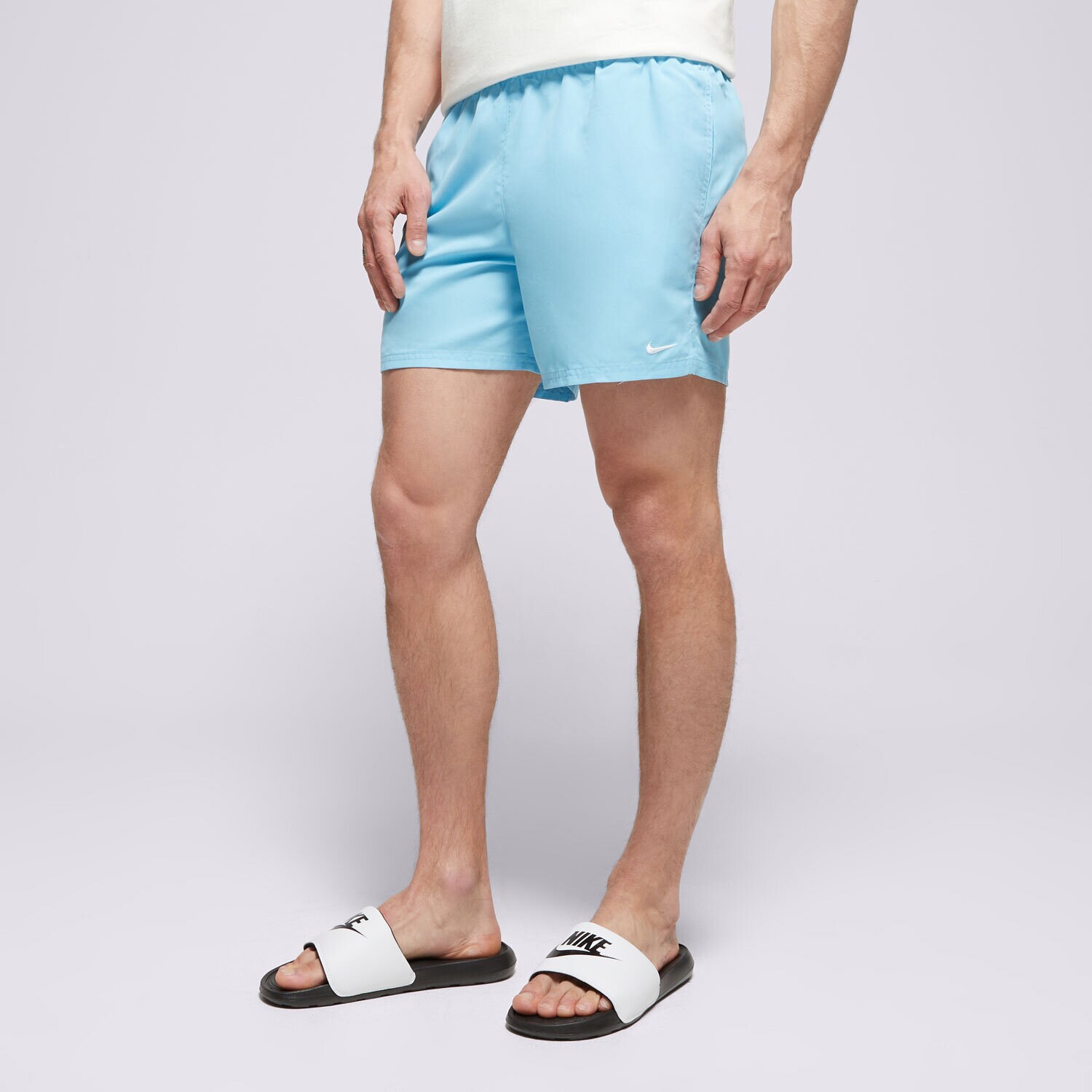 Moški kratke hlače NIKE SWIM KRATKE HLAČE NIKE ESSENTIAL 5" SHORTS NESSA560-486 turkizna