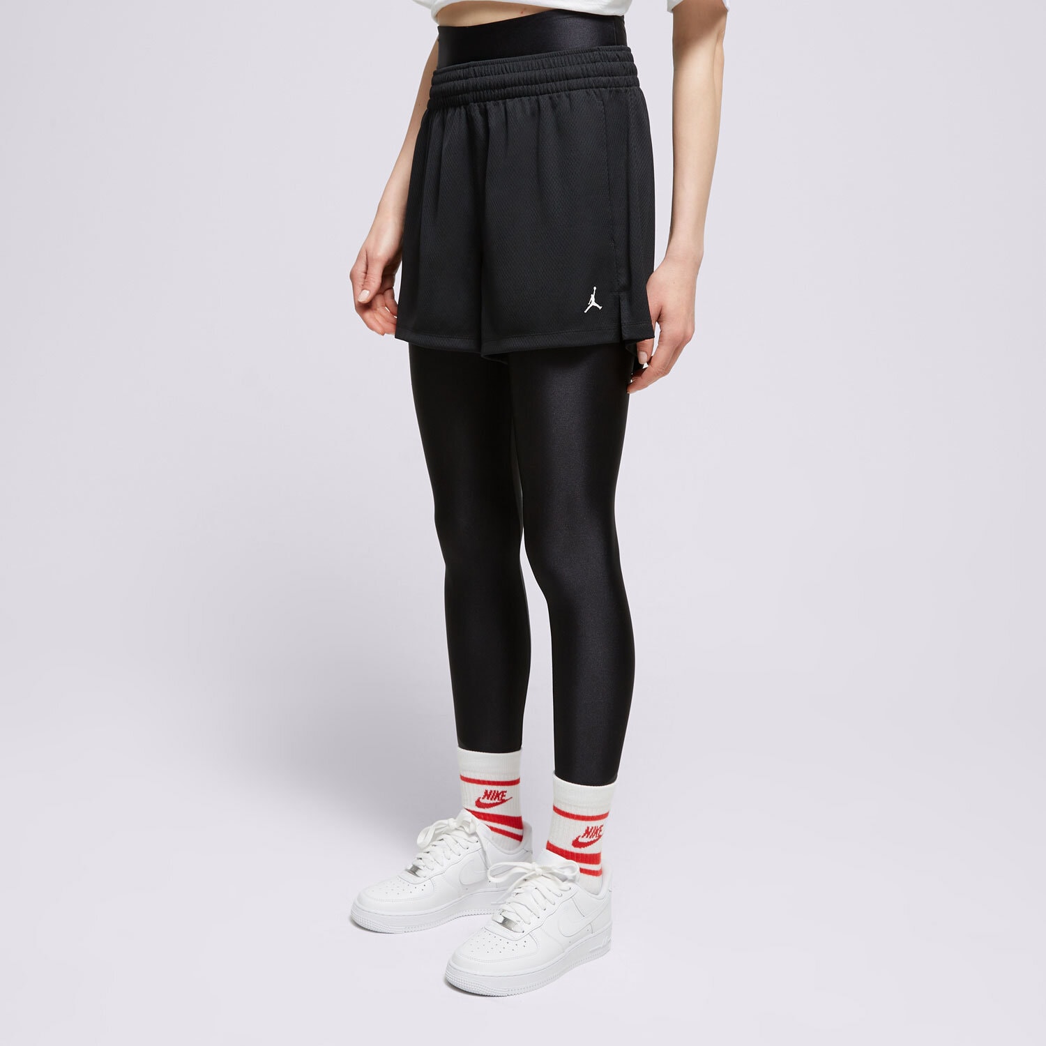 Ženske kratke hlače KRATKE HLAČE W JORDAN SPT MESH SHORT SLD BLACK/WHITE FN5162-010 črna