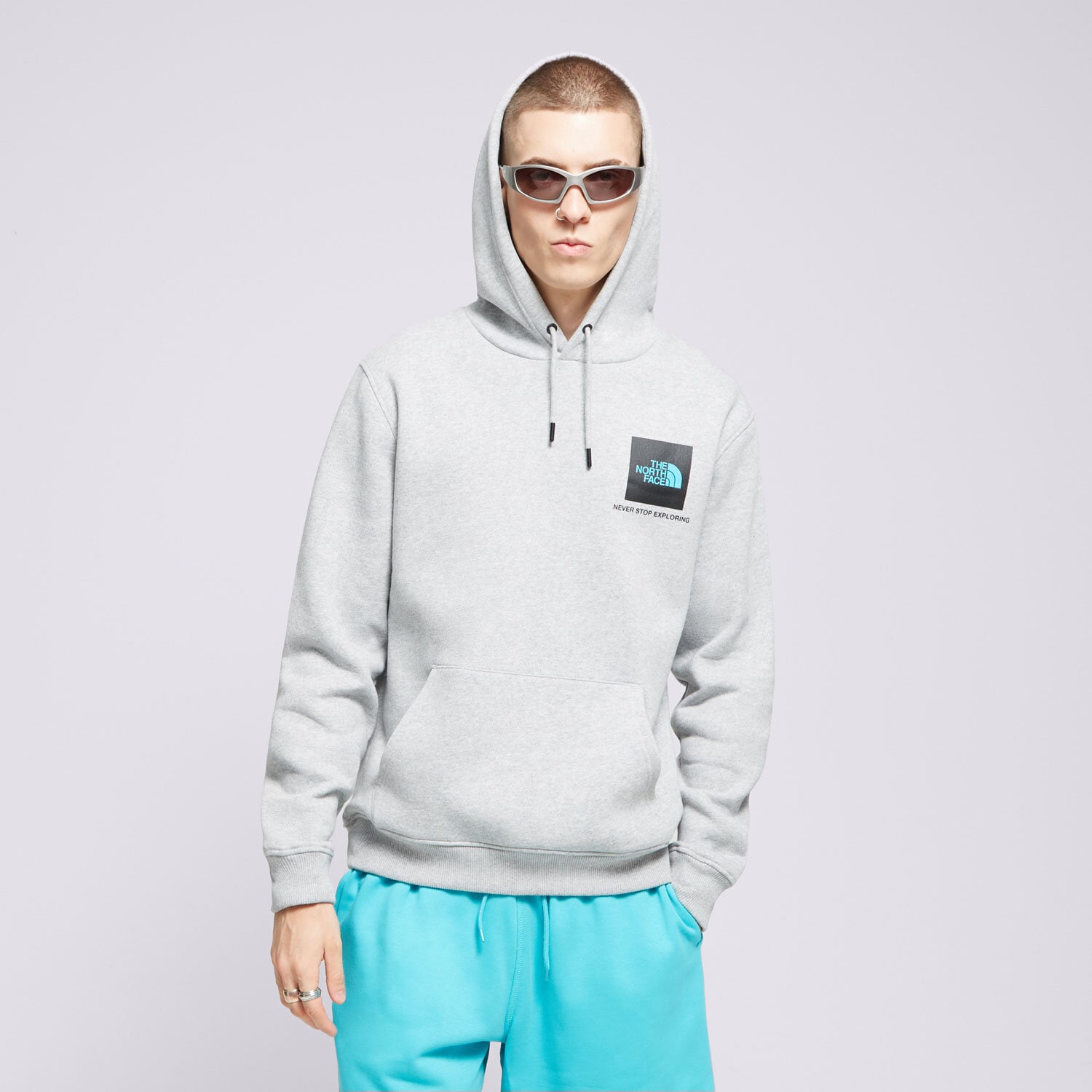 Moški pulover THE NORTH FACE JOPICA S KAPUCO FINE BOX HD GYM HOOD2 siva