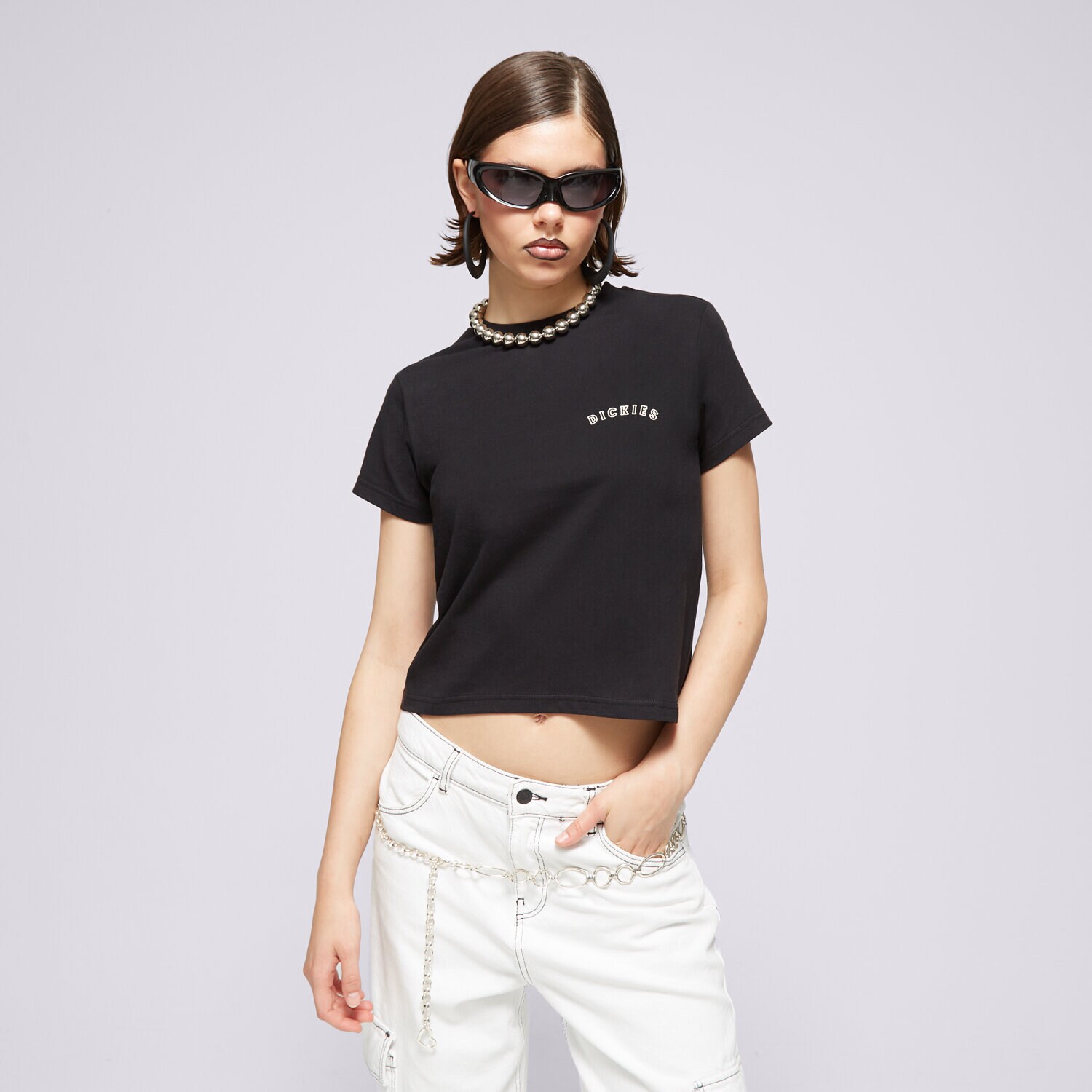 Ženska majica s kratkimi rokavi DICKIES T-SHIRT 90'S FIT TREND TEE DK0A4YRVBLK črna