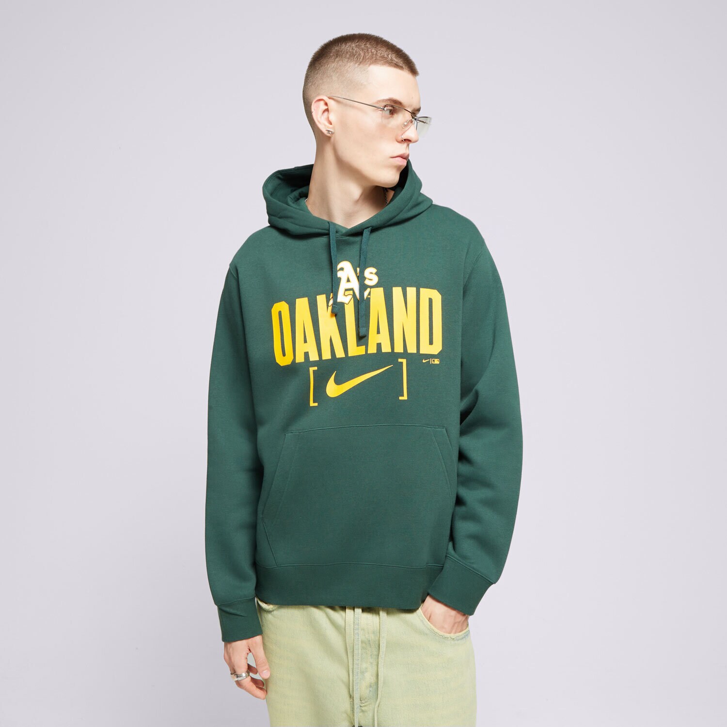 Moški pulover NIKE JOPICA S KAPUCO OAKLAND ATHLETICS MLB NKDK-3EY-FZ-1TG zelena