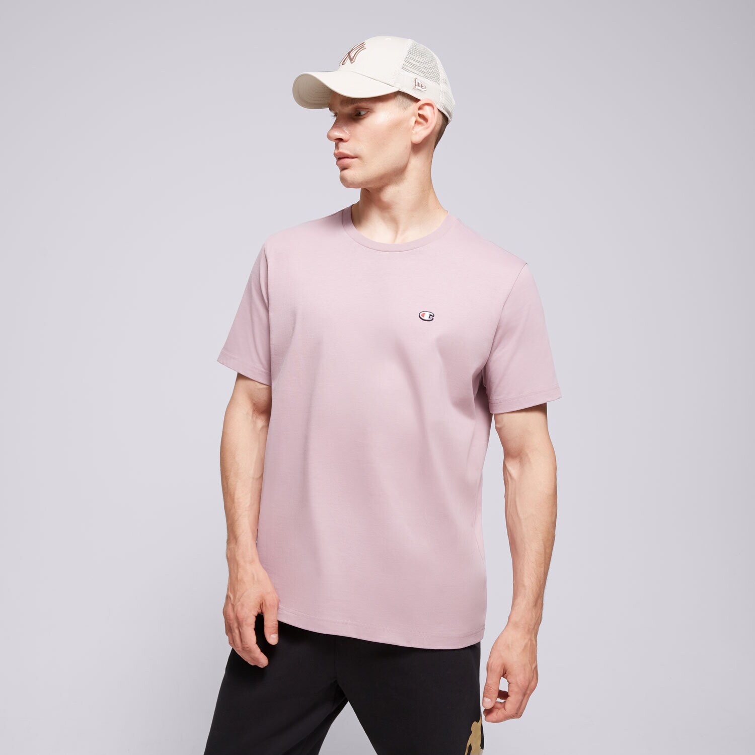 Moška majica s kratkimi rokavi CHAMPION T-SHIRT CREWNECK TEE 220453PS162 bordo