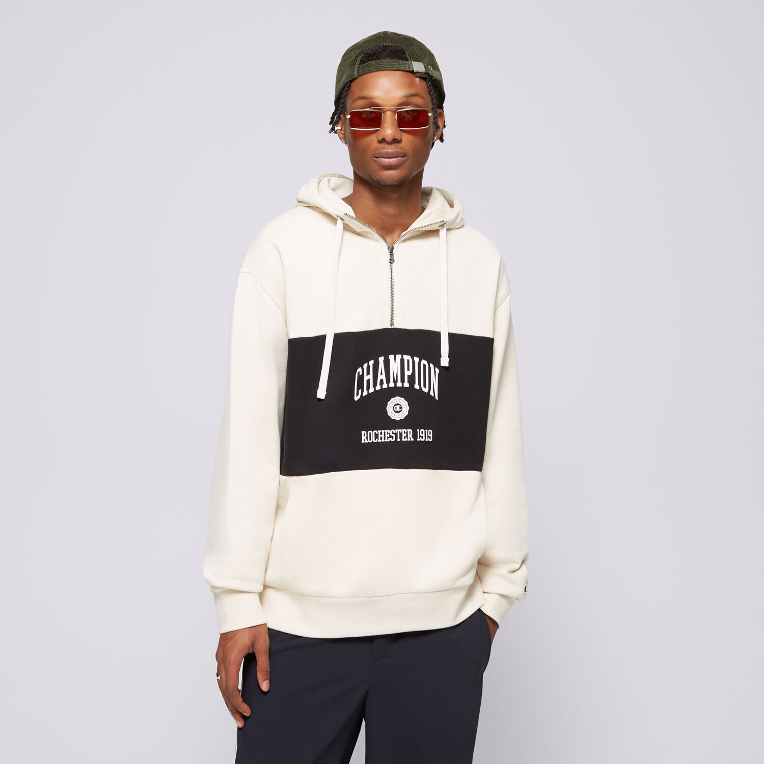 Moški pulover CHAMPION JOPICA HALF ZIP MAJICA 219851YS137 bež