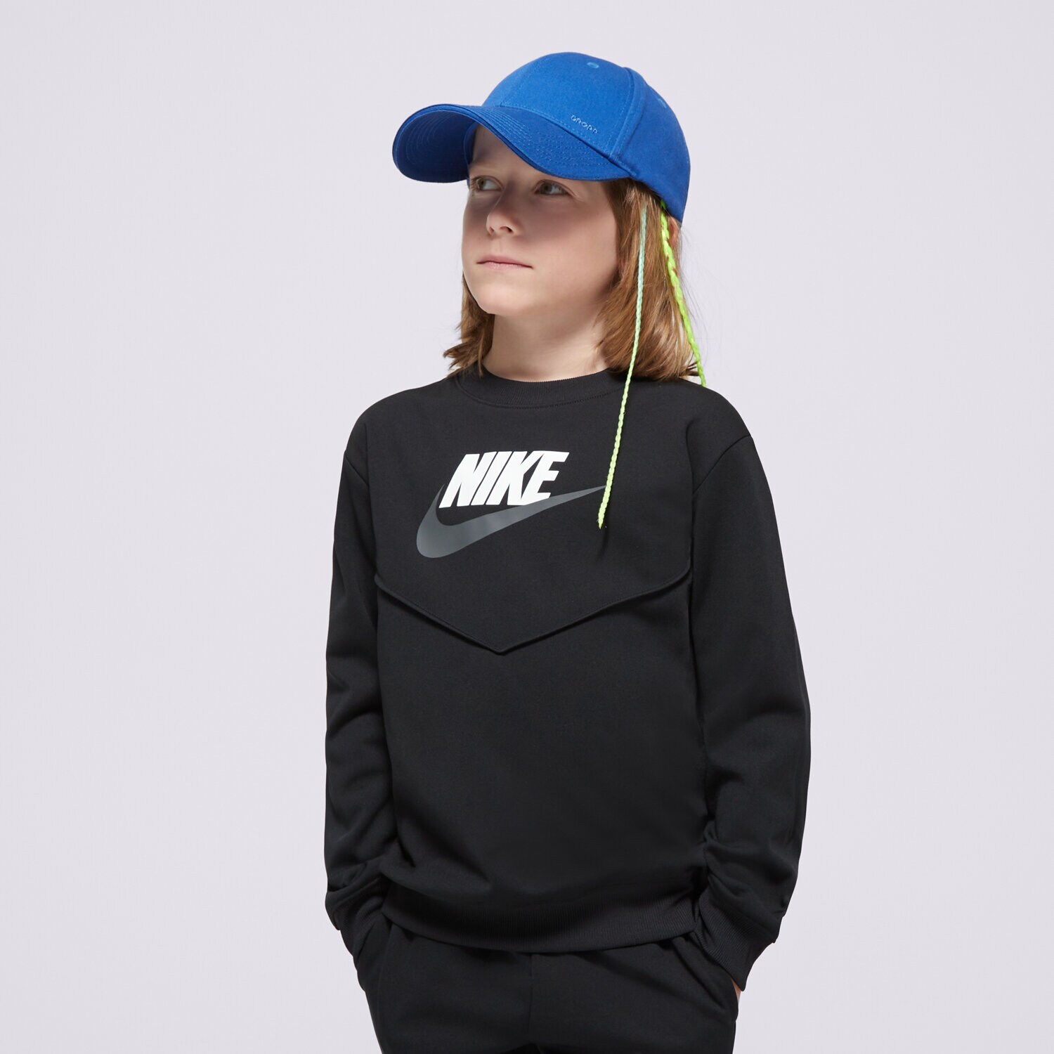 NIKE TRENIRKA K NSW TRACKSUIT POLY CREW HBR BOY FD3090-010 črna