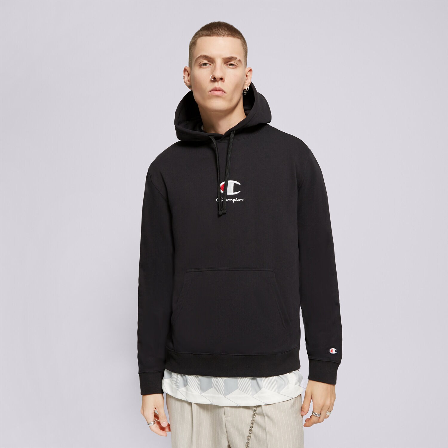 Moški pulover CHAMPION JOPICA S KAPUCO HOODED SWEATSHIRT 219845KK001 črna