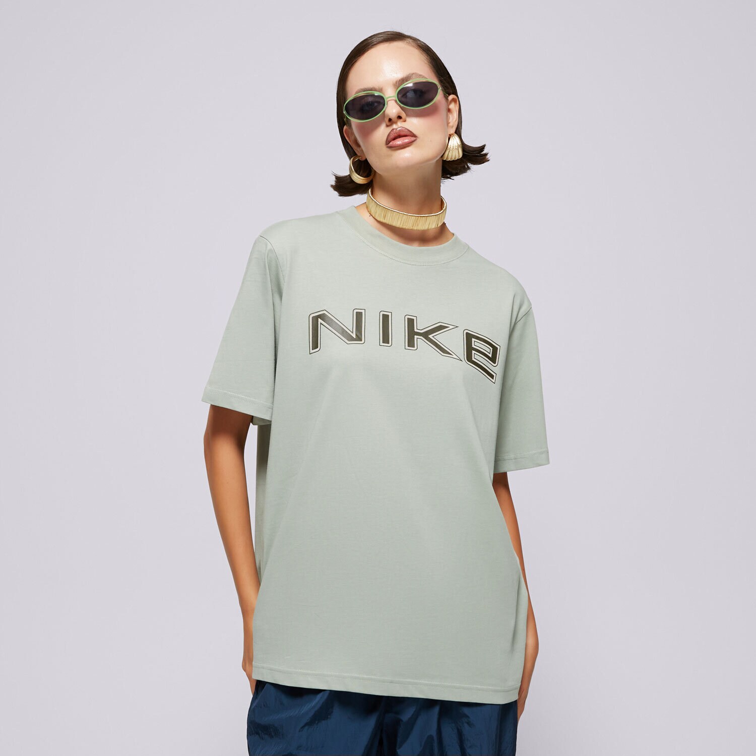 Ženska majica s kratkimi rokavi NIKE T-SHIRT W NSW PHOENIX SS TEE HQ1679-370 kaki