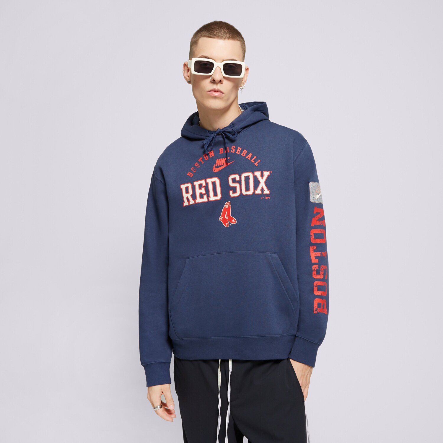Moški pulover NIKE JOPICA S KAPUCO BOSTON RED SOX MLB NKDK-44B-R36-HKA mornarsko modra