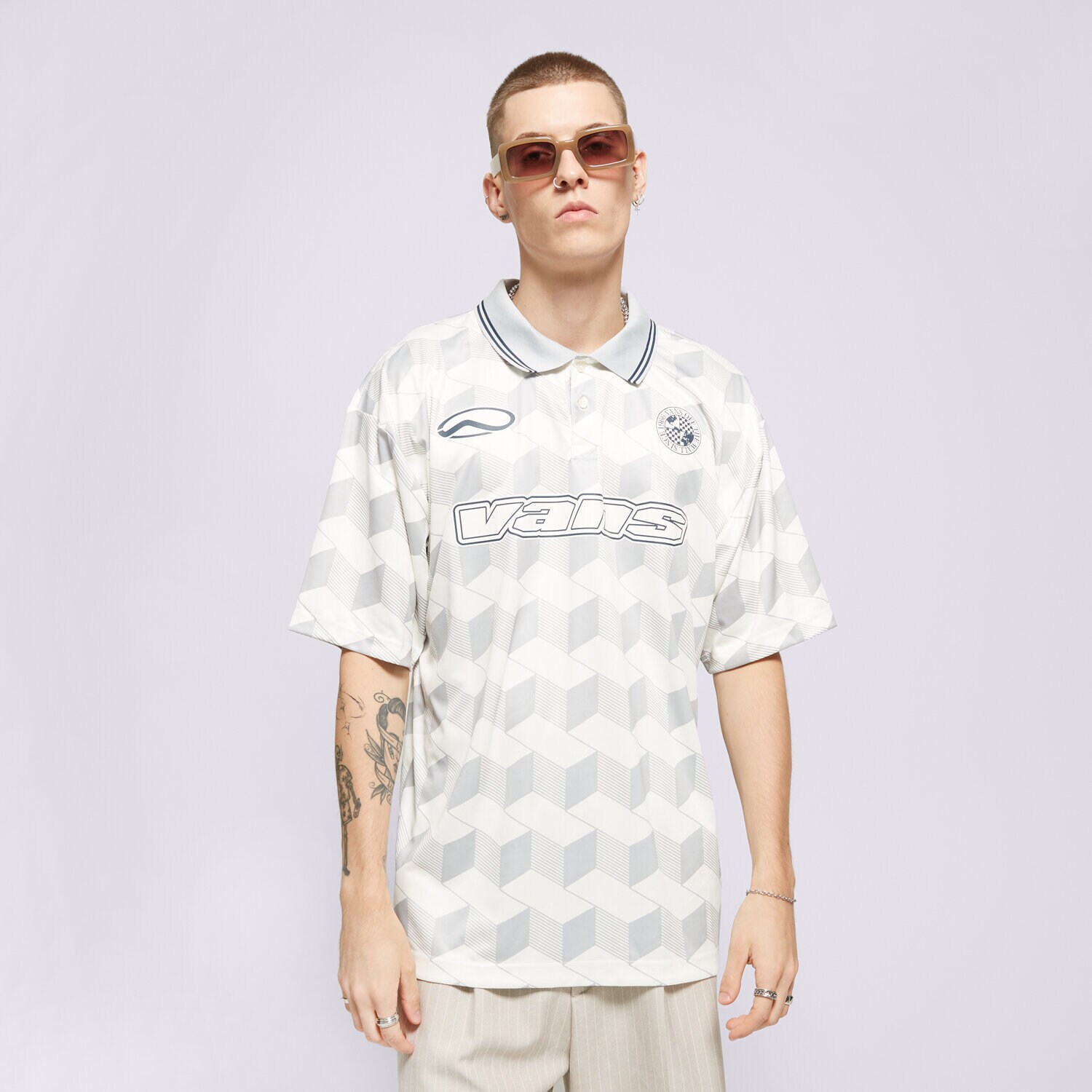 Moška majica s kratkimi rokavi VANS POLO RIGSBY SOCCER SS POLO VN000HDUFS81 bela