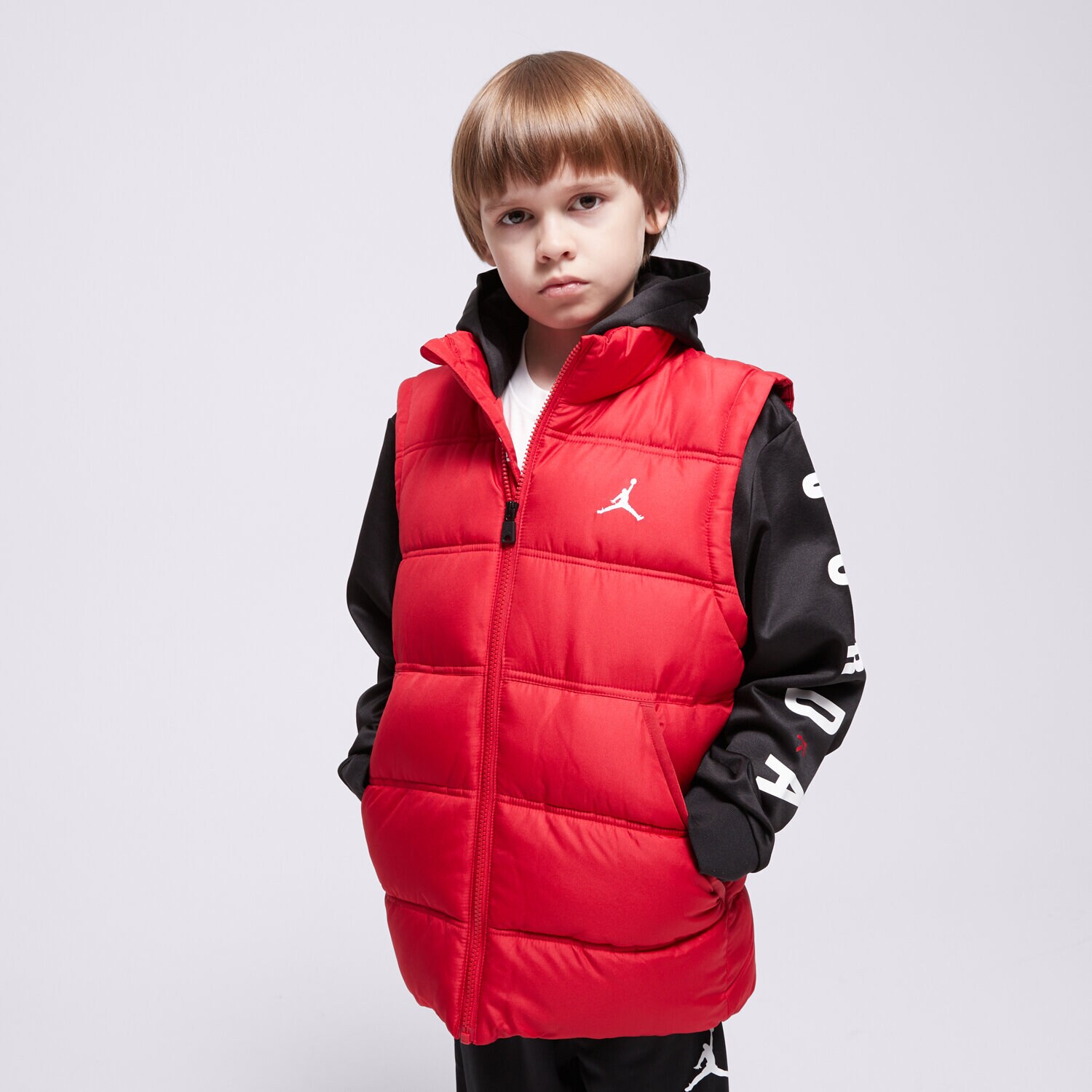 Otroški pulover JORDAN JAKNA ZIMSKA JDB 2 FER JKT BOY 95D191-H24 rdeča