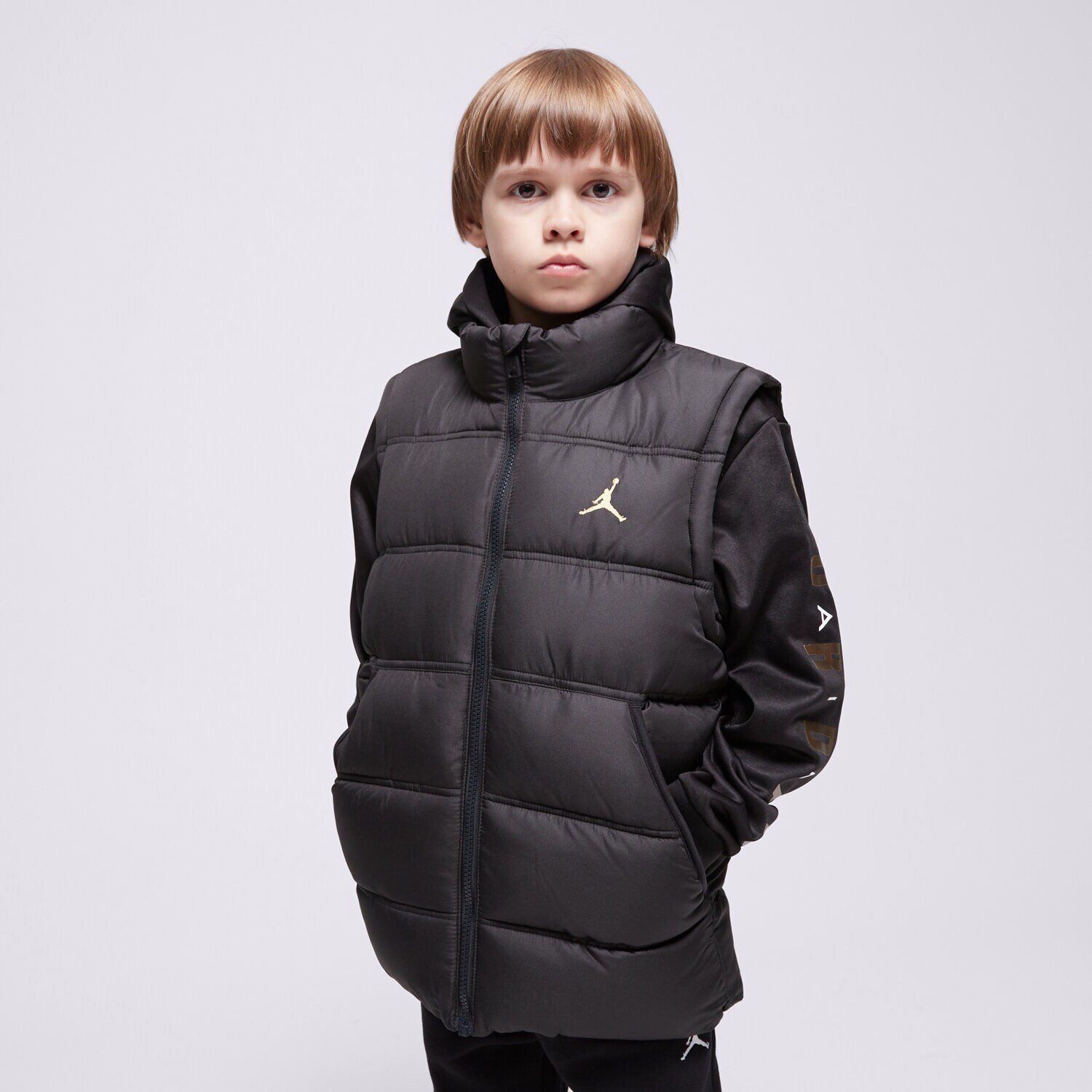Otroški pulover JORDAN JAKNA ZIMSKA JDB 2 FER JKT BOY 95D191-K5X črna